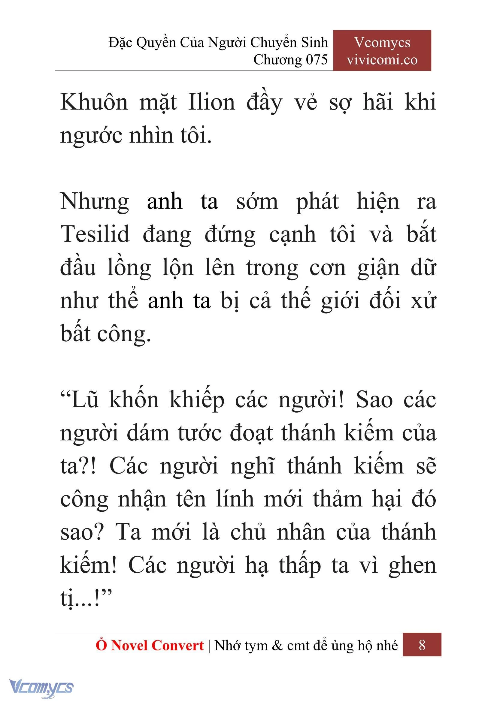 [Novel] Đặc Quyền Của Người Chuyển Sinh Chapter  75 - 10