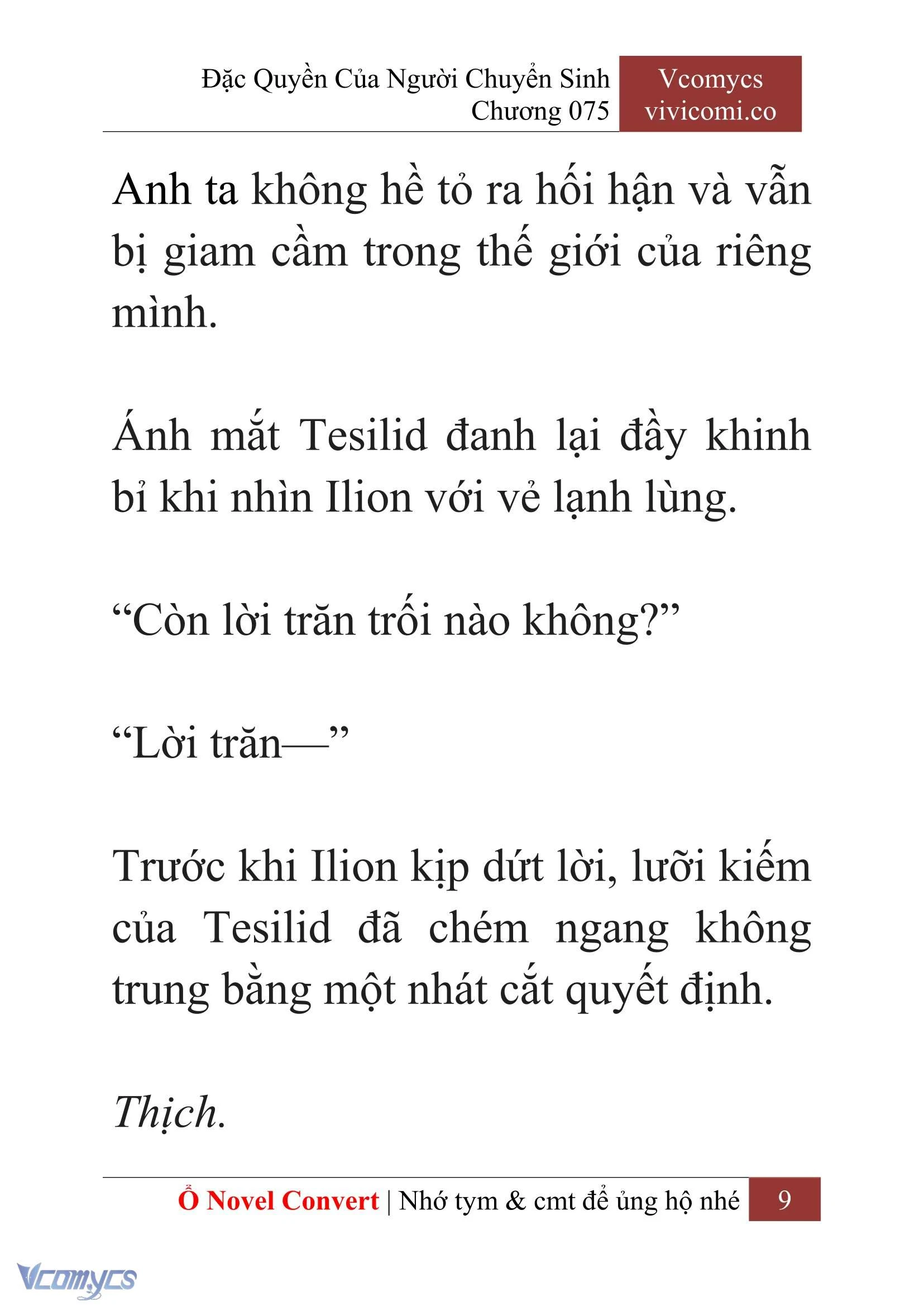 [Novel] Đặc Quyền Của Người Chuyển Sinh Chapter  75 - 11