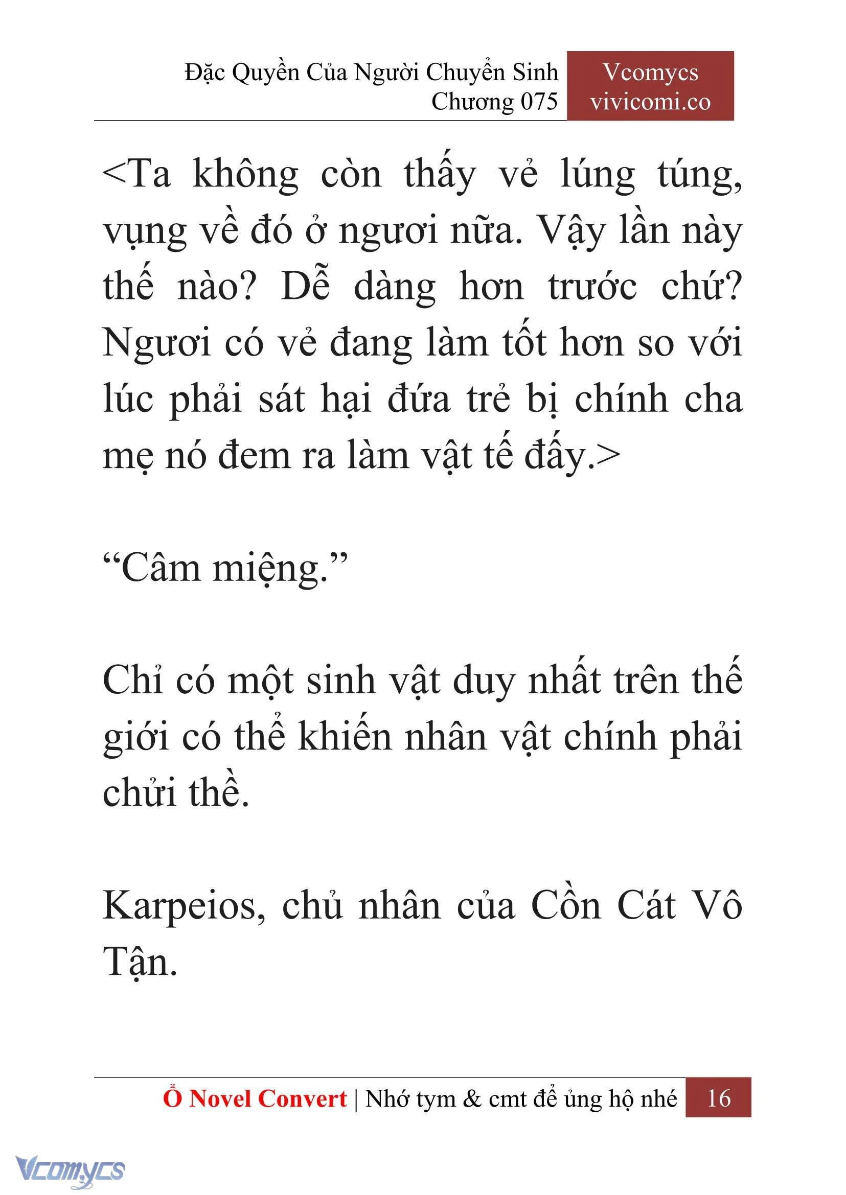 [Novel] Đặc Quyền Của Người Chuyển Sinh Chapter  75 - 18