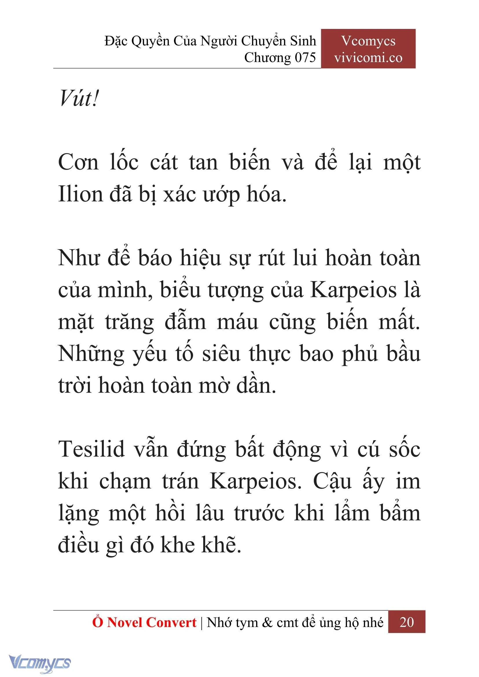 [Novel] Đặc Quyền Của Người Chuyển Sinh Chapter  75 - 22