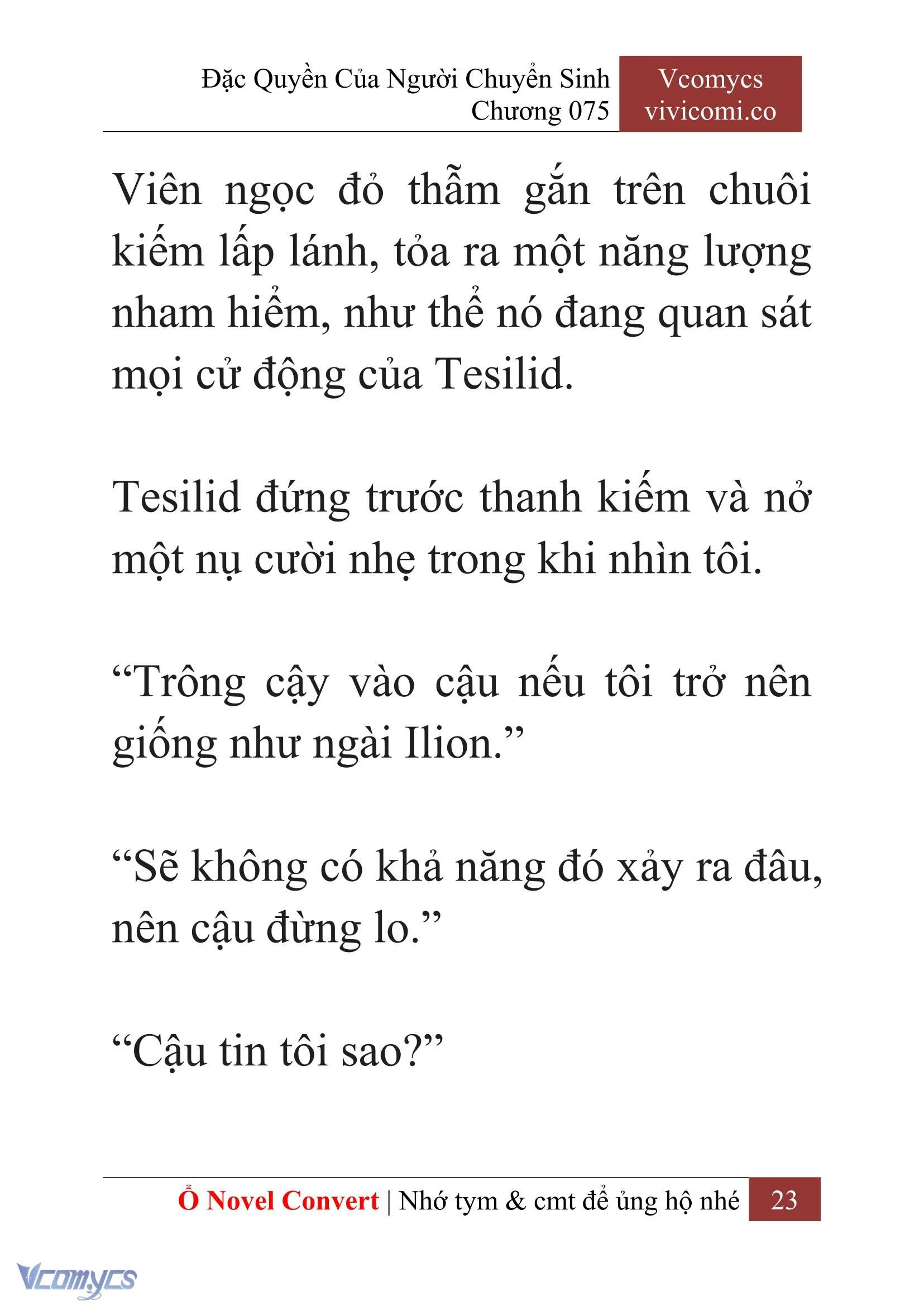 [Novel] Đặc Quyền Của Người Chuyển Sinh Chapter  75 - 25