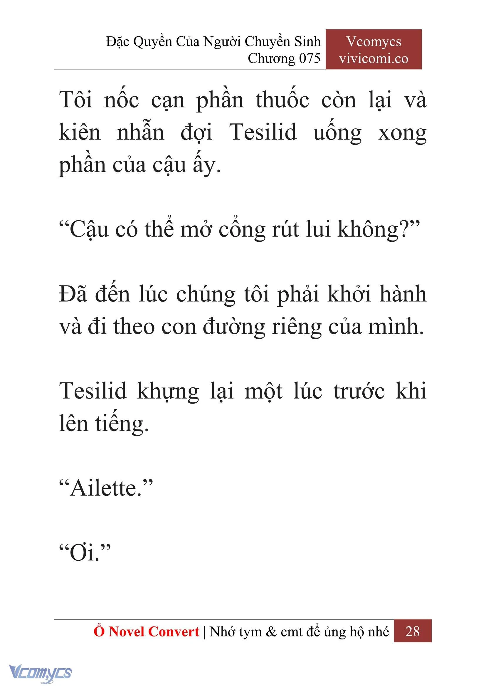 [Novel] Đặc Quyền Của Người Chuyển Sinh Chapter  75 - 30