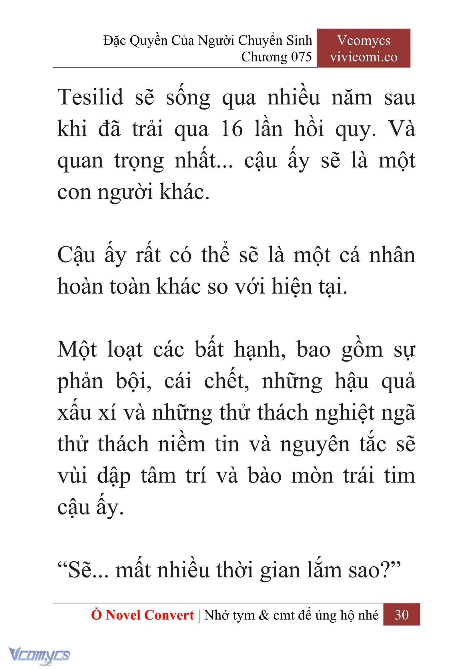 [Novel] Đặc Quyền Của Người Chuyển Sinh Chapter  75 - 32