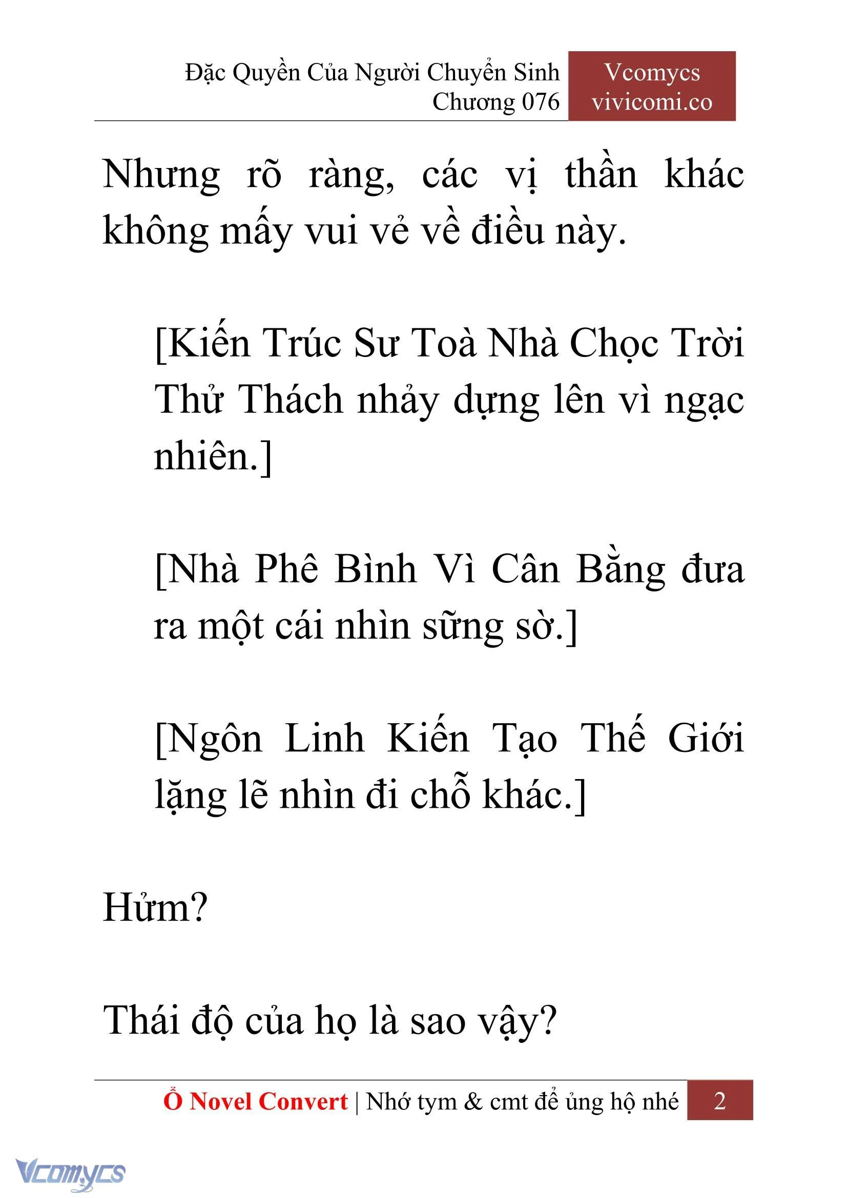 [Novel] Đặc Quyền Của Người Chuyển Sinh Chapter  76 - 4