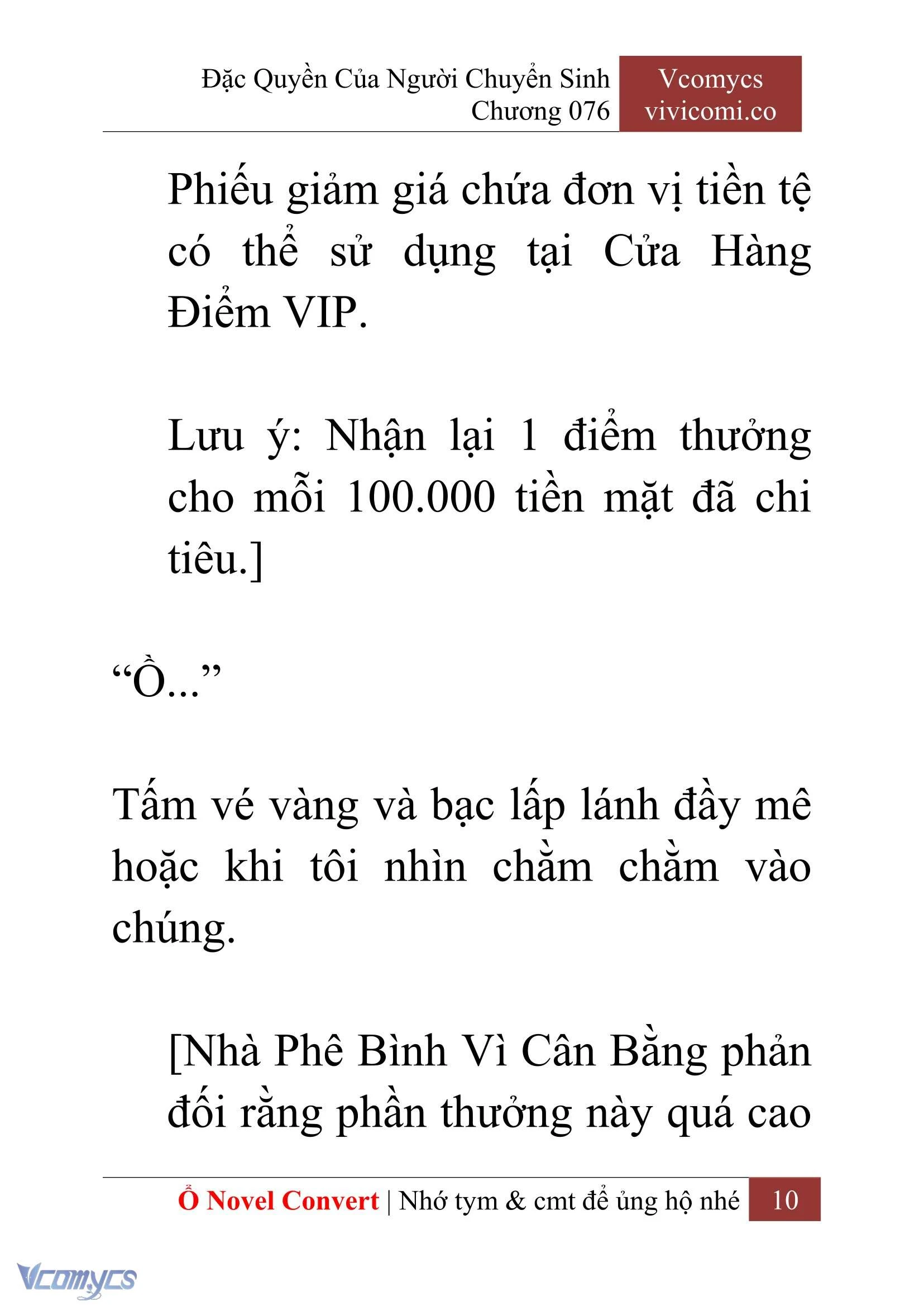 [Novel] Đặc Quyền Của Người Chuyển Sinh Chapter  76 - 12