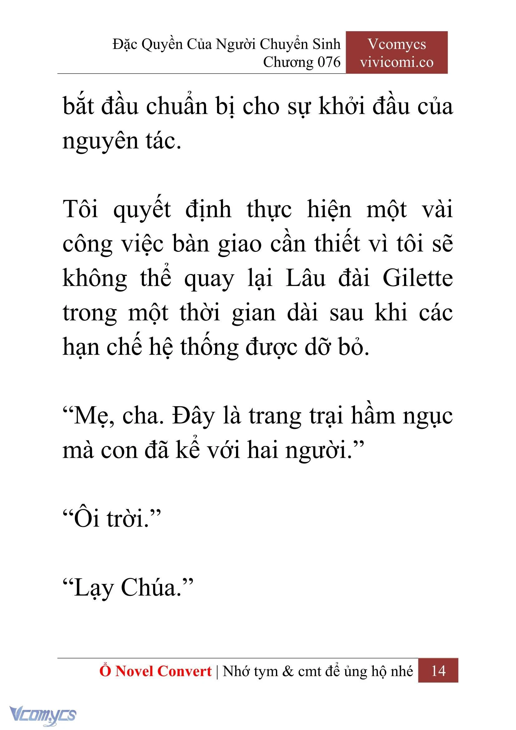 [Novel] Đặc Quyền Của Người Chuyển Sinh Chapter  76 - 16