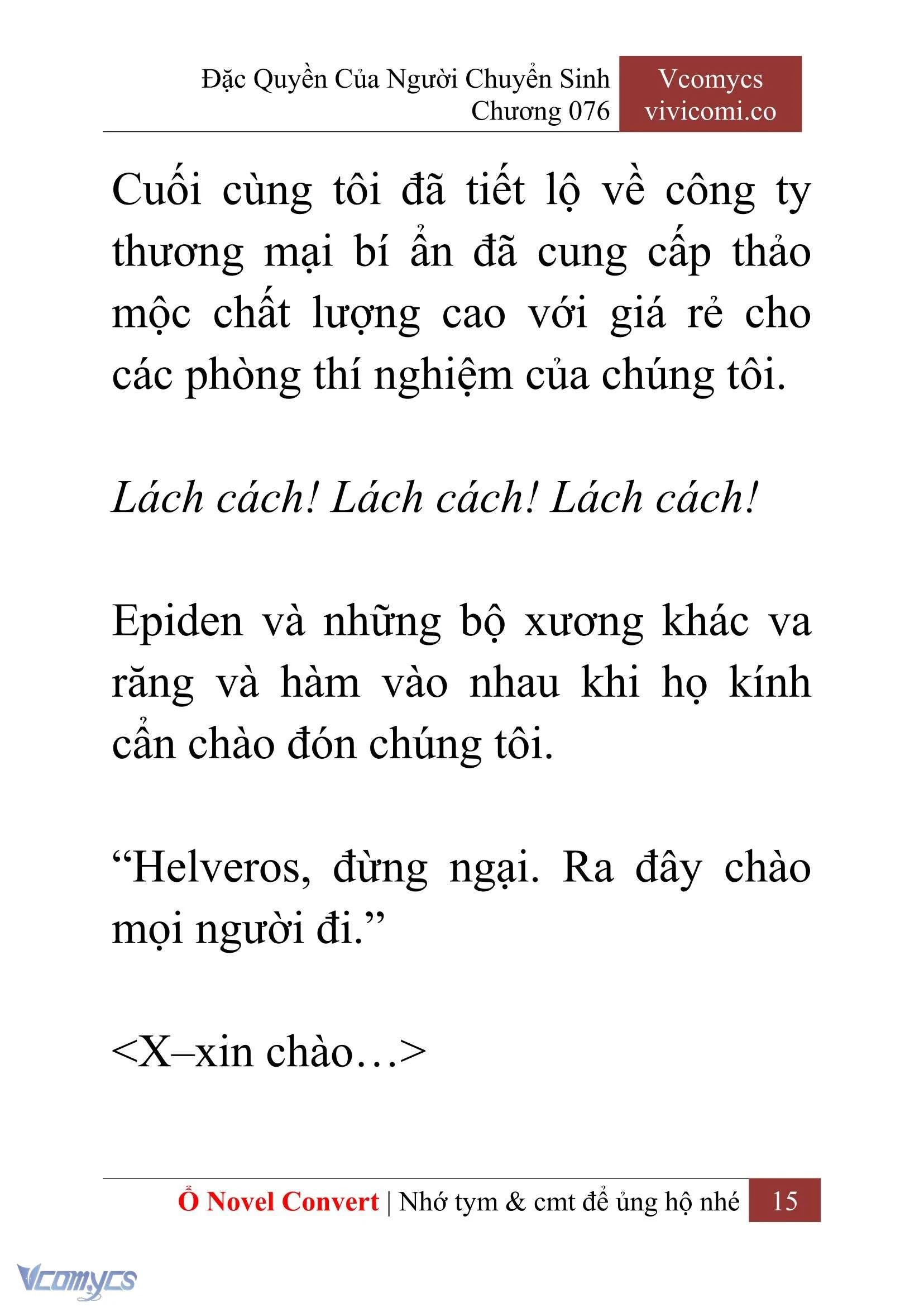 [Novel] Đặc Quyền Của Người Chuyển Sinh Chapter  76 - 17
