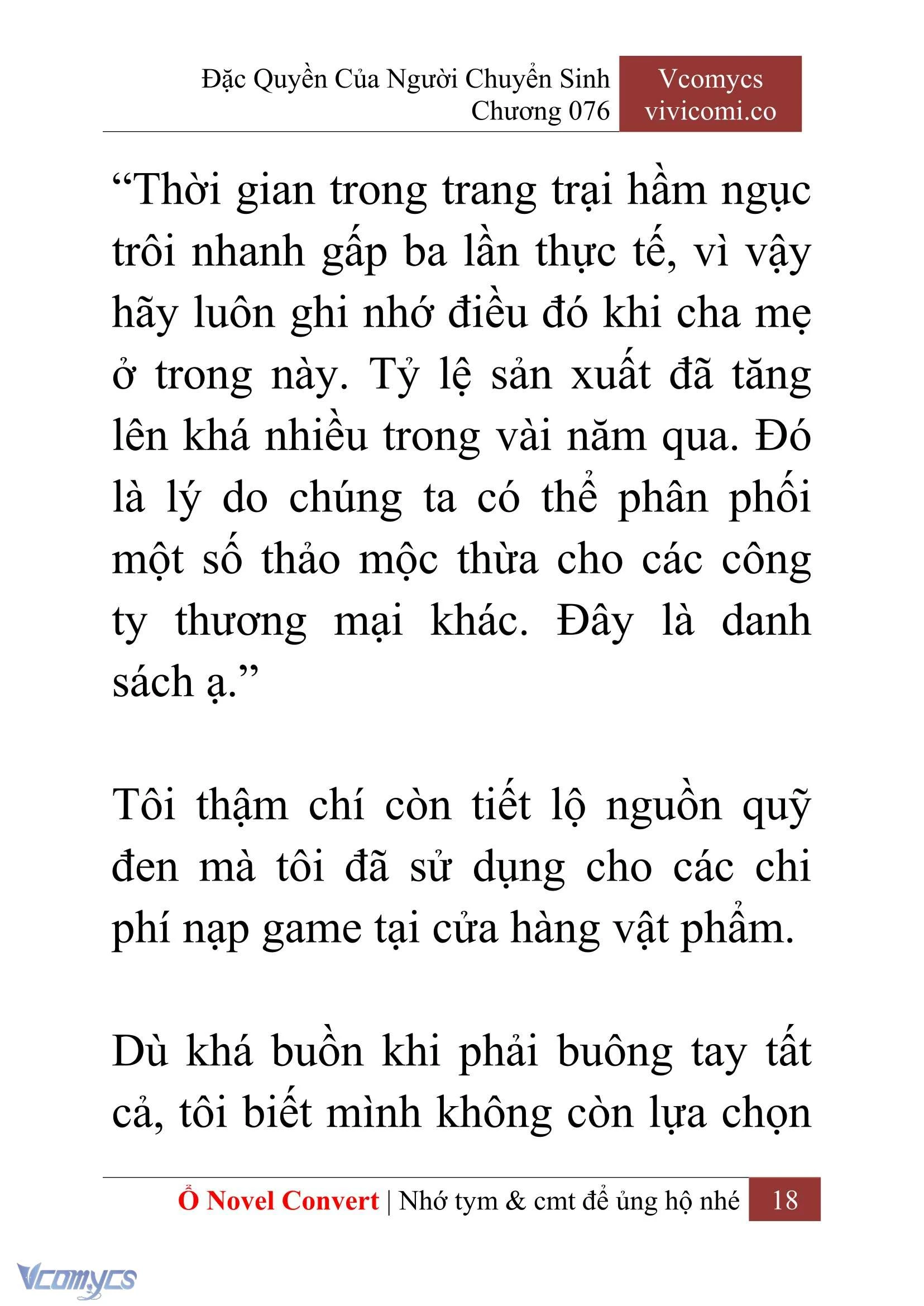 [Novel] Đặc Quyền Của Người Chuyển Sinh Chapter  76 - 20