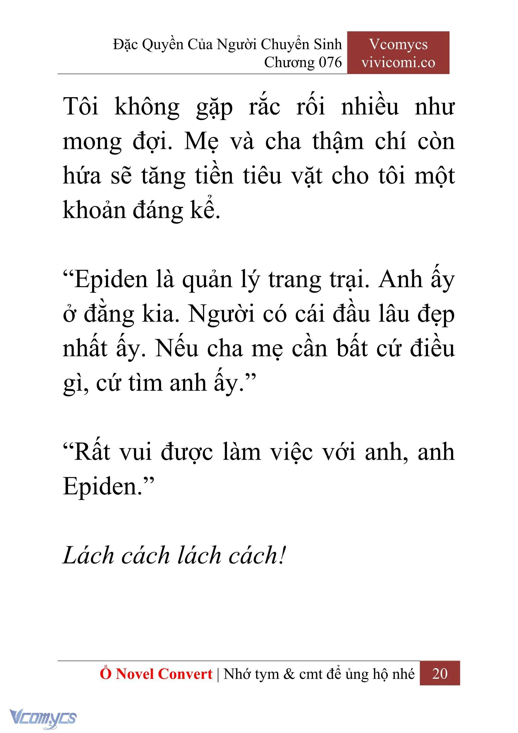 [Novel] Đặc Quyền Của Người Chuyển Sinh Chapter  76 - 22