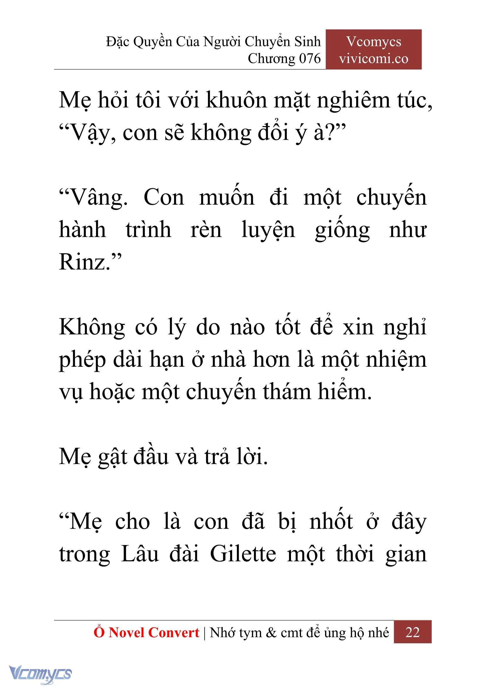 [Novel] Đặc Quyền Của Người Chuyển Sinh Chapter  76 - 24