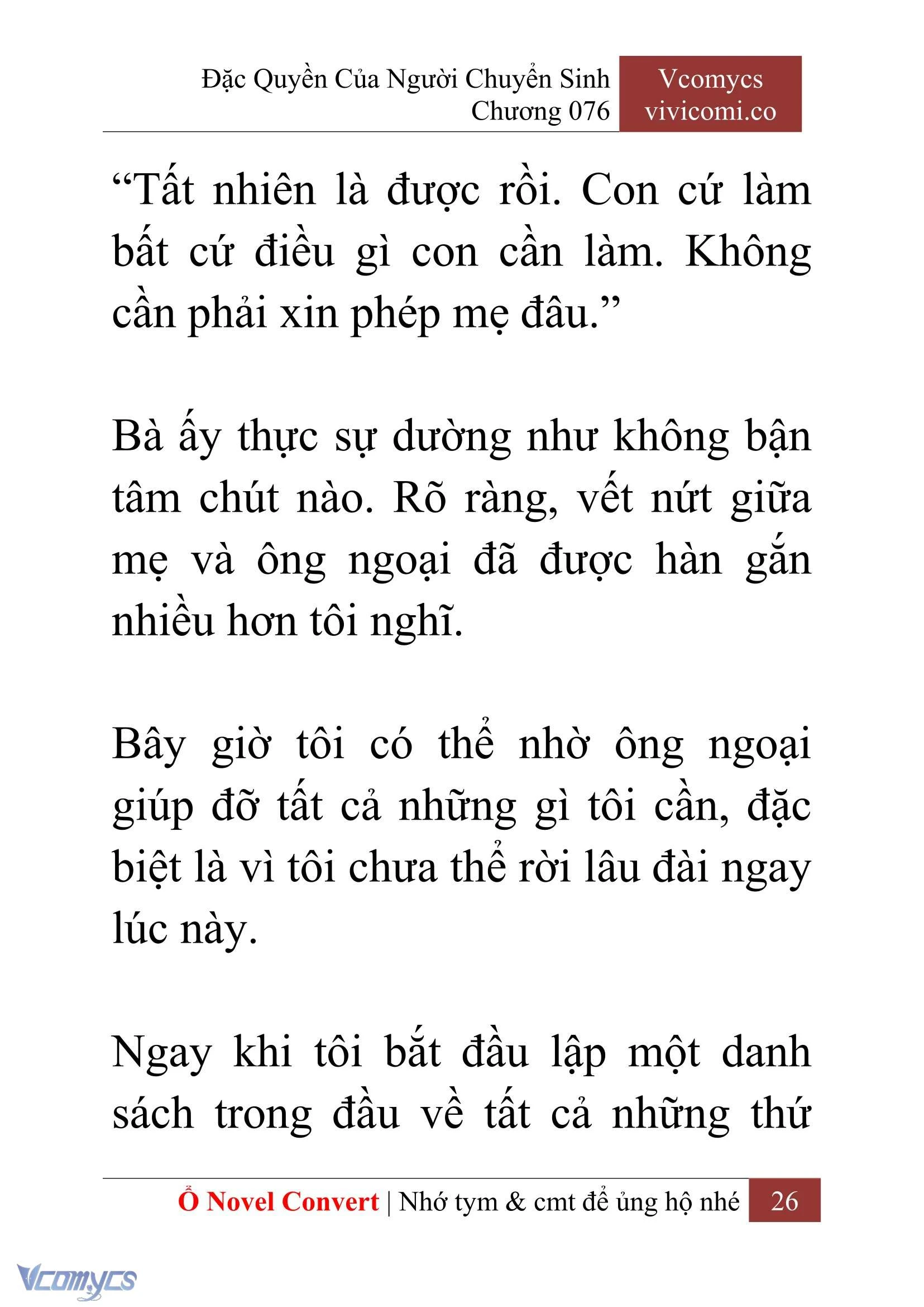 [Novel] Đặc Quyền Của Người Chuyển Sinh Chapter  76 - 28