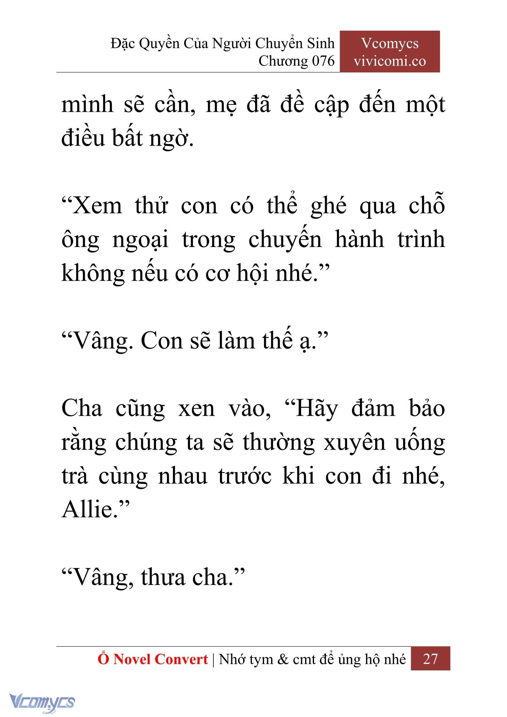 [Novel] Đặc Quyền Của Người Chuyển Sinh Chapter  76 - 29