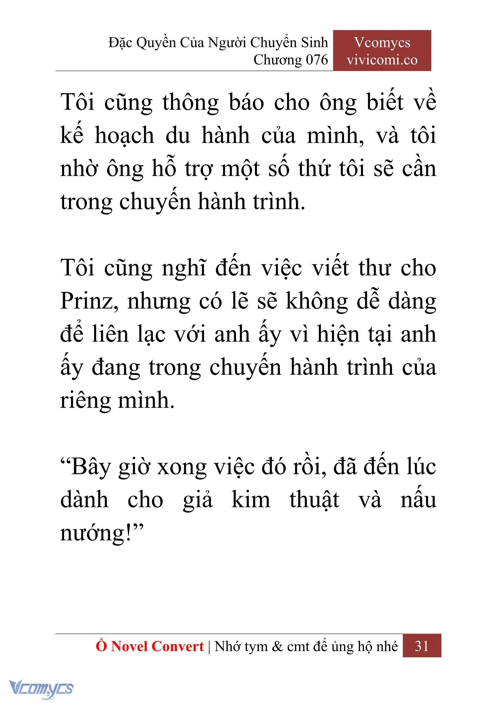 [Novel] Đặc Quyền Của Người Chuyển Sinh Chapter  76 - 33