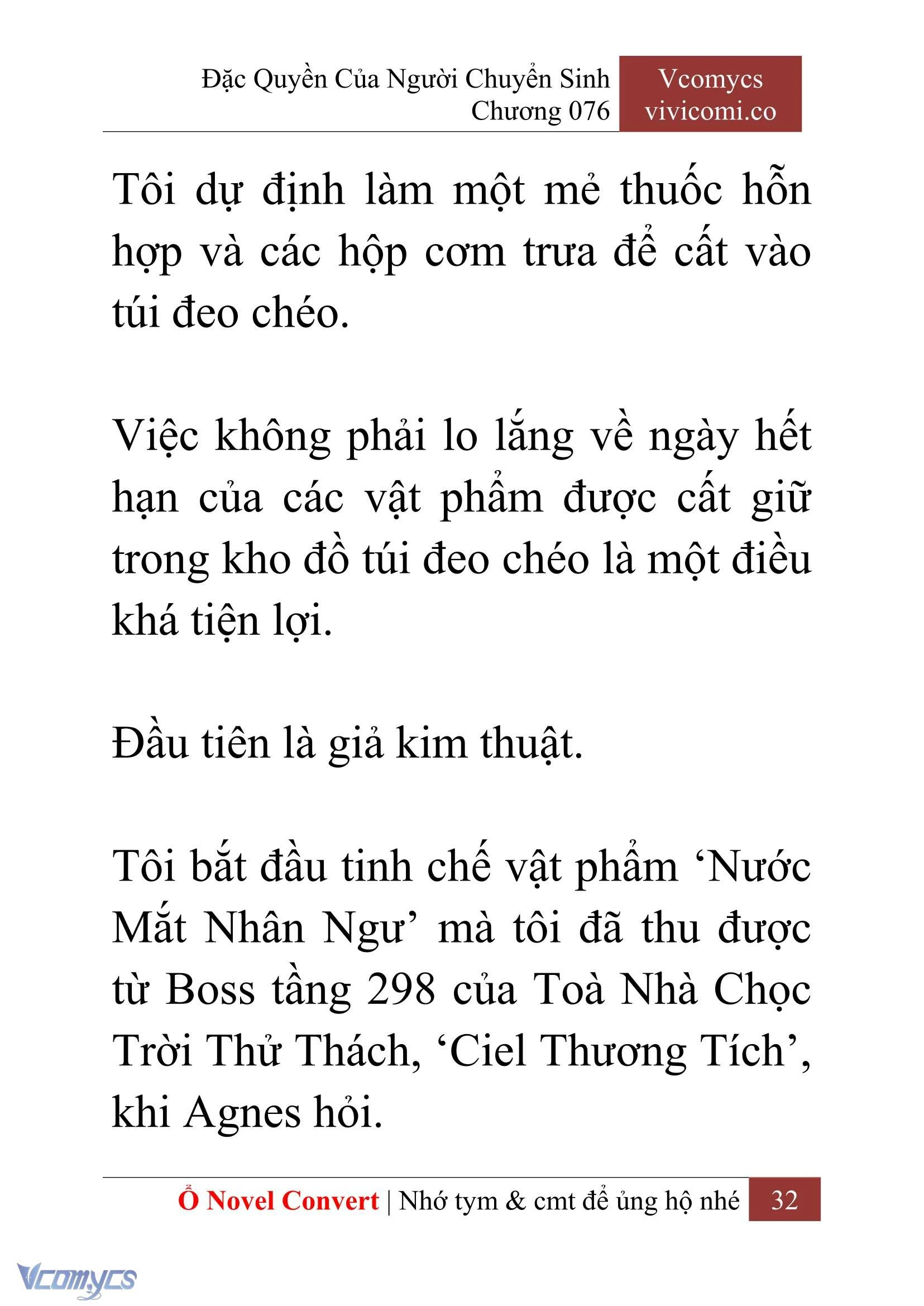 [Novel] Đặc Quyền Của Người Chuyển Sinh Chapter  76 - 34