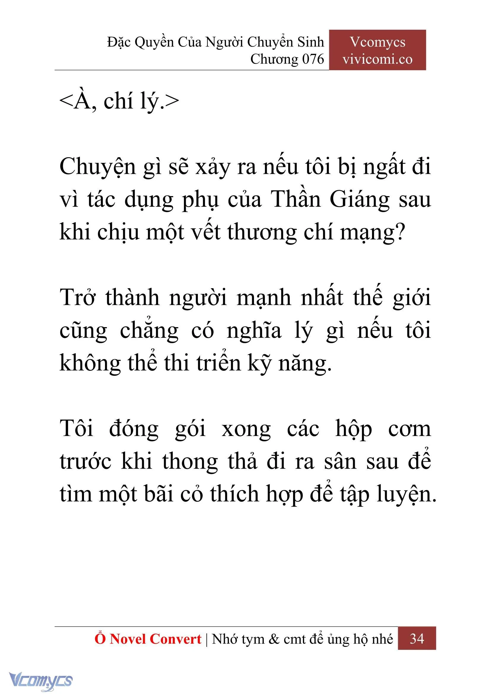 [Novel] Đặc Quyền Của Người Chuyển Sinh Chapter  76 - 36