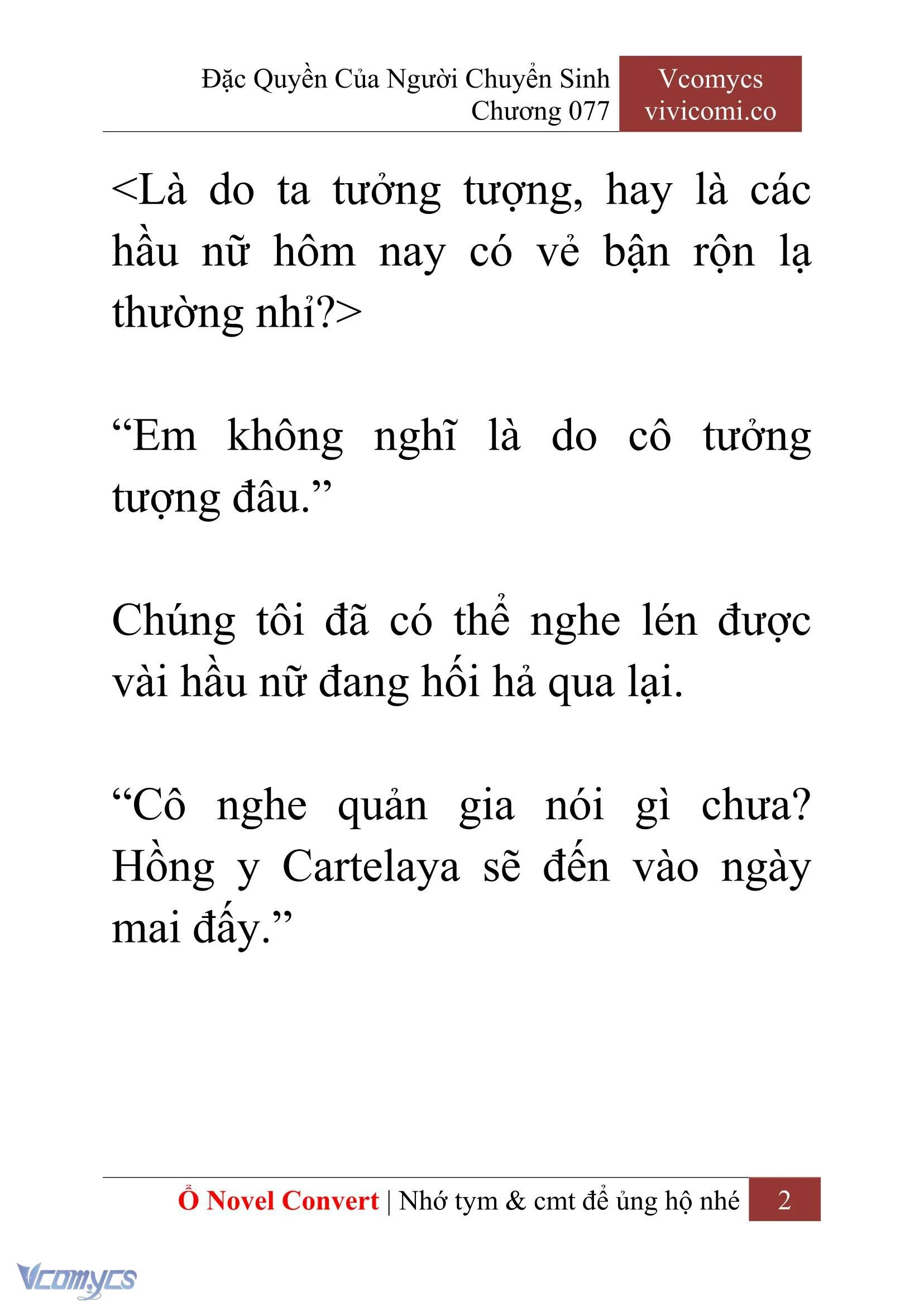 [Novel] Đặc Quyền Của Người Chuyển Sinh Chapter  77 - 4