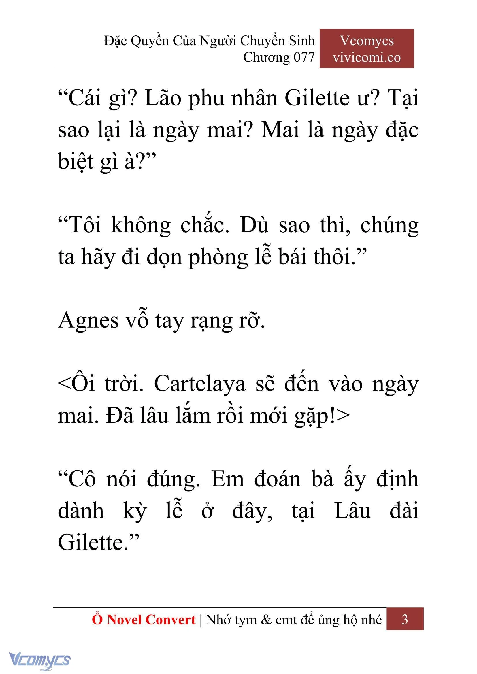 [Novel] Đặc Quyền Của Người Chuyển Sinh Chapter  77 - 5