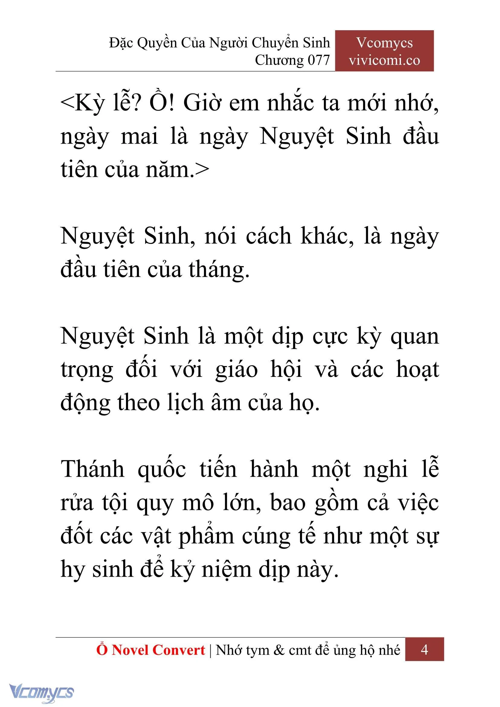 [Novel] Đặc Quyền Của Người Chuyển Sinh Chapter  77 - 6