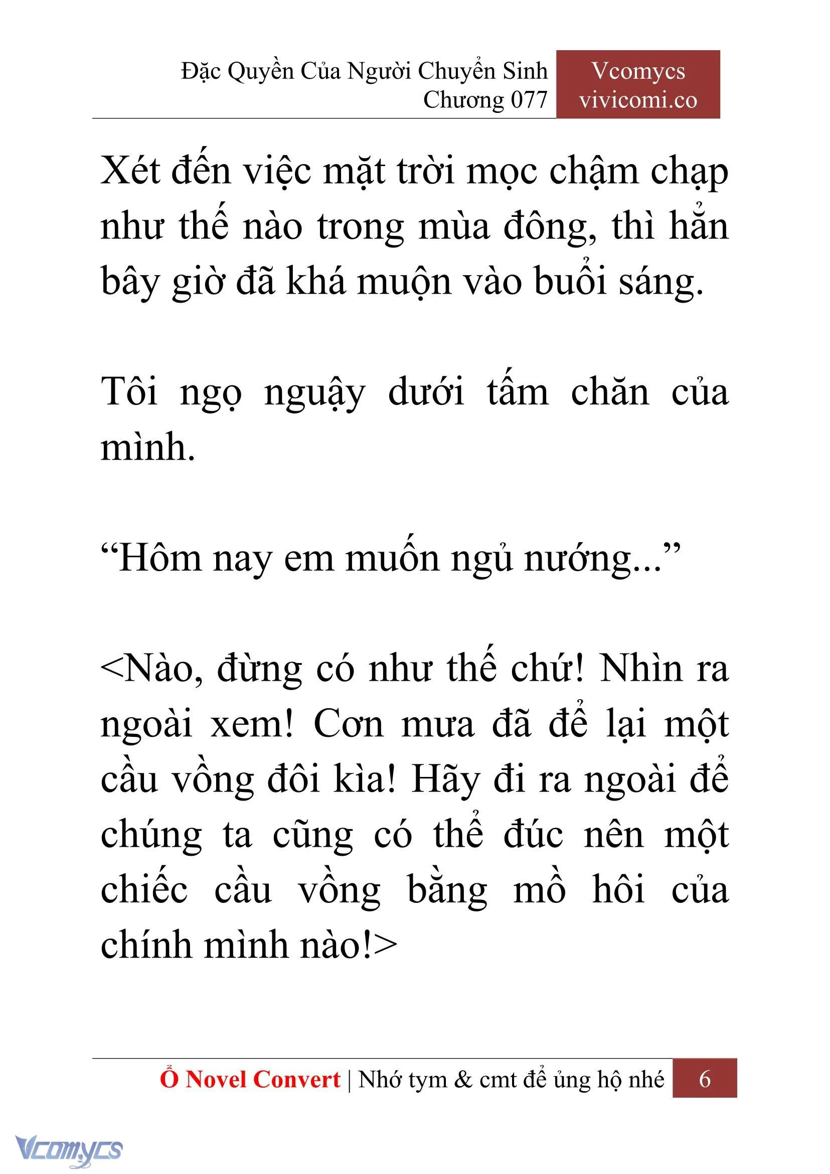 [Novel] Đặc Quyền Của Người Chuyển Sinh Chapter  77 - 8