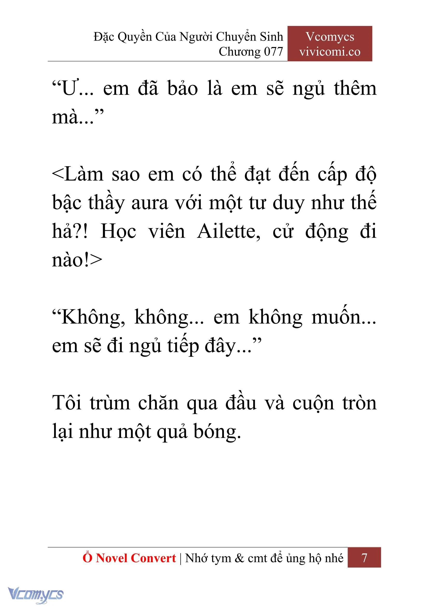 [Novel] Đặc Quyền Của Người Chuyển Sinh Chapter  77 - 9