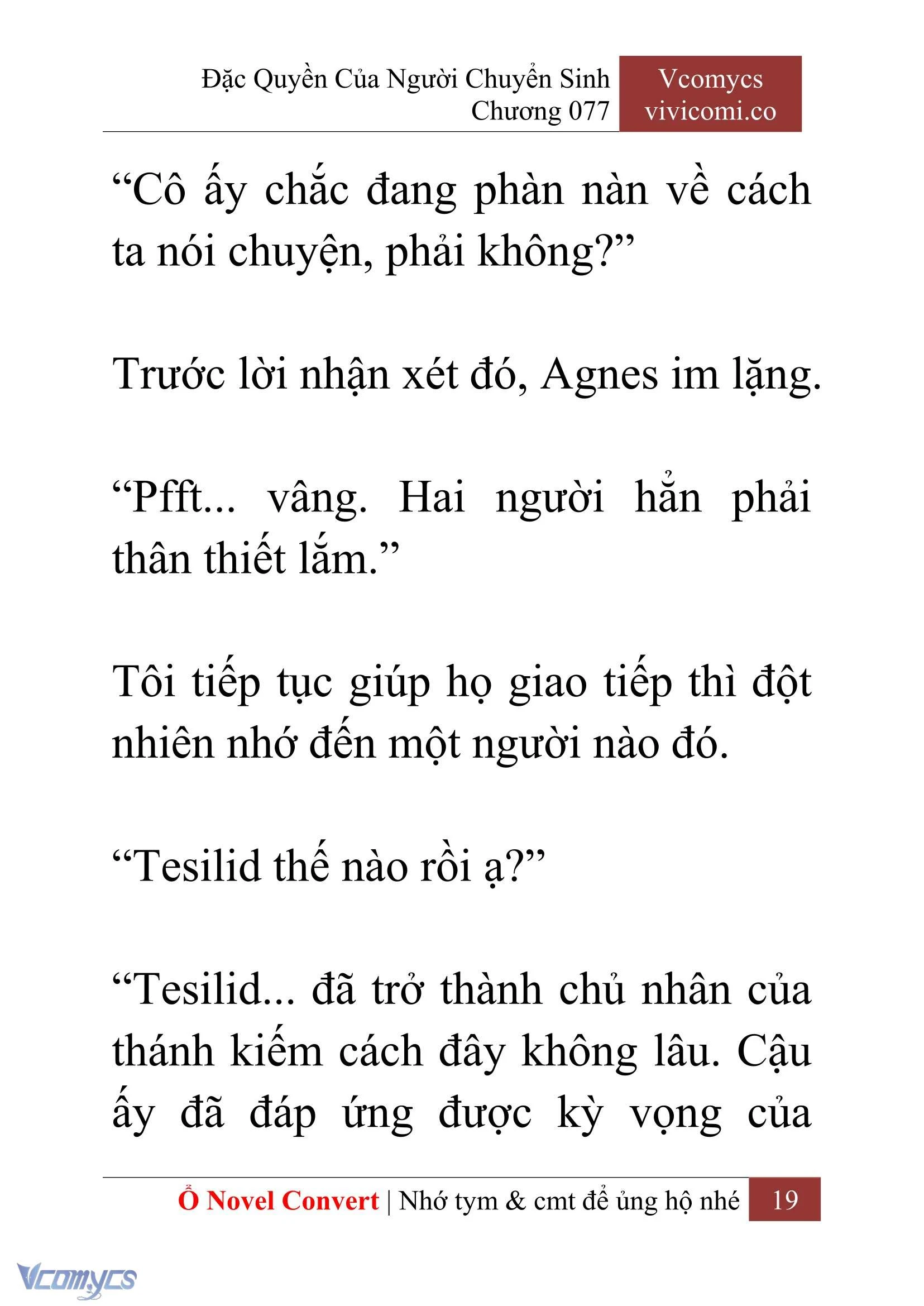 [Novel] Đặc Quyền Của Người Chuyển Sinh Chapter  77 - 21