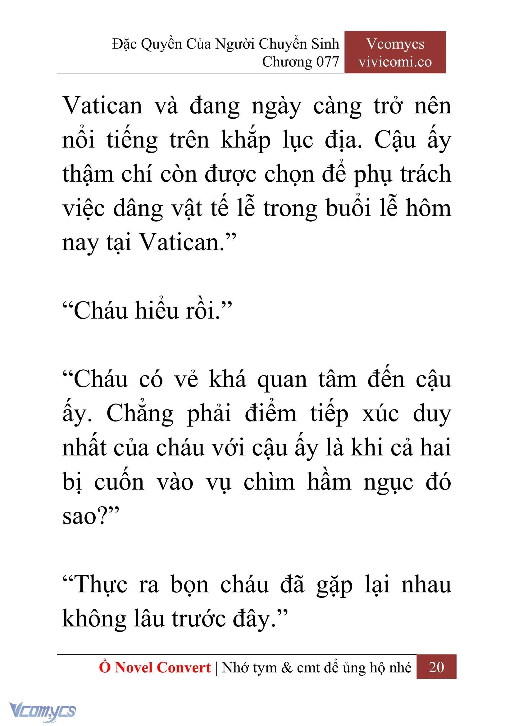 [Novel] Đặc Quyền Của Người Chuyển Sinh Chapter  77 - 22