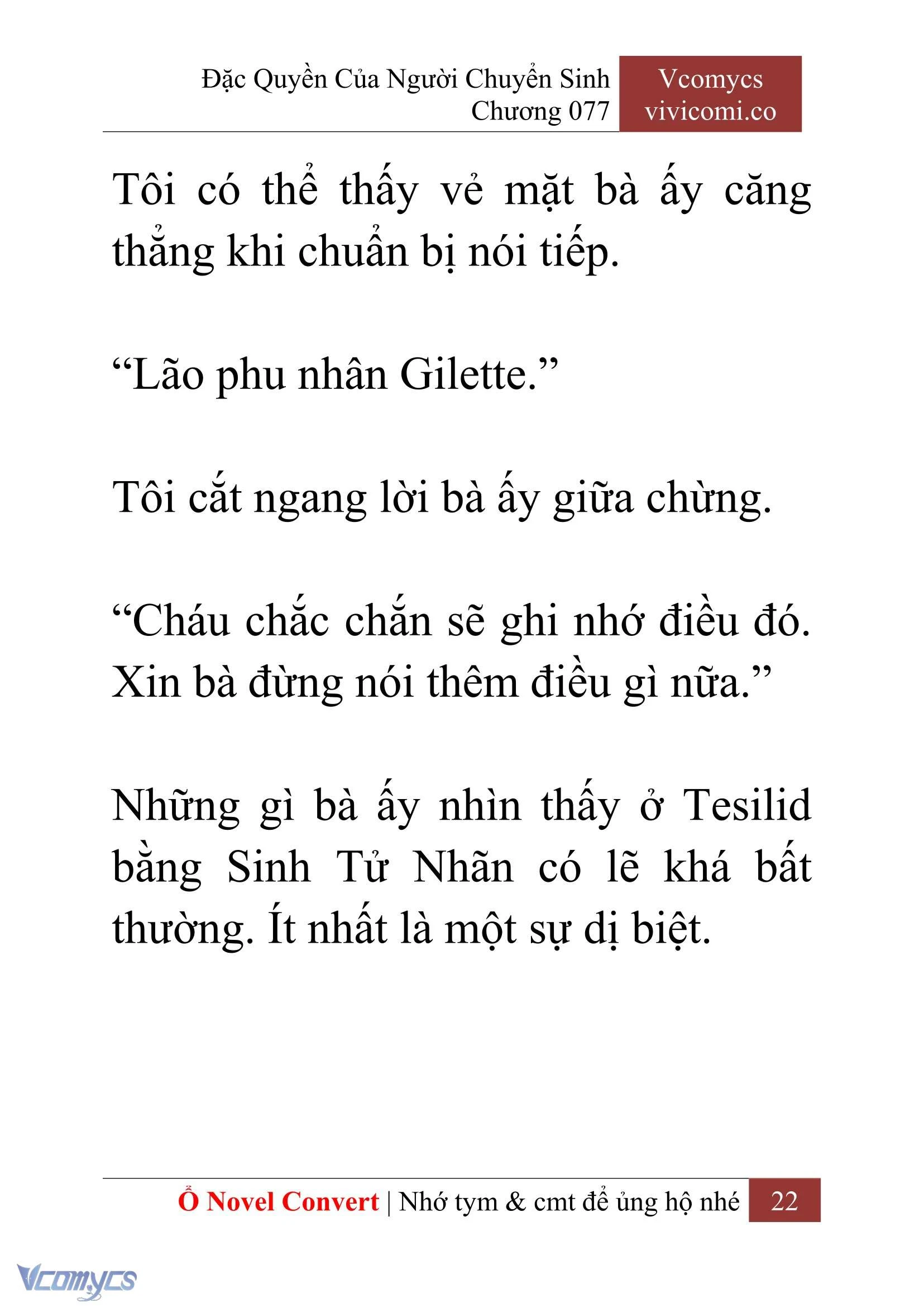 [Novel] Đặc Quyền Của Người Chuyển Sinh Chapter  77 - 24