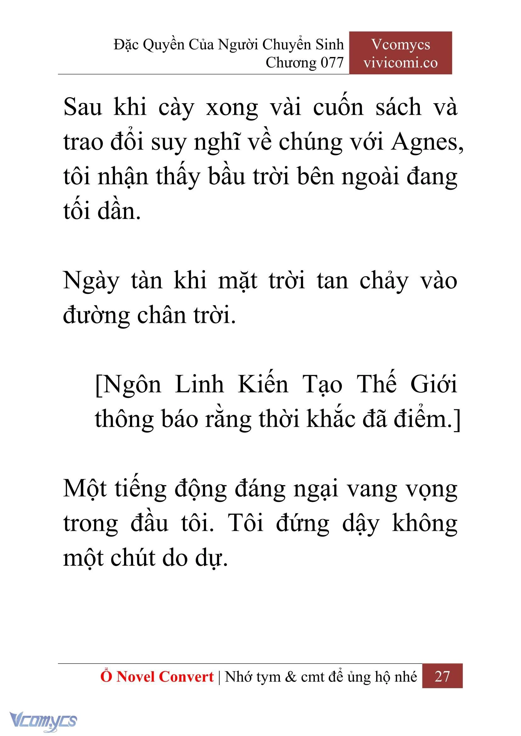 [Novel] Đặc Quyền Của Người Chuyển Sinh Chapter  77 - 29