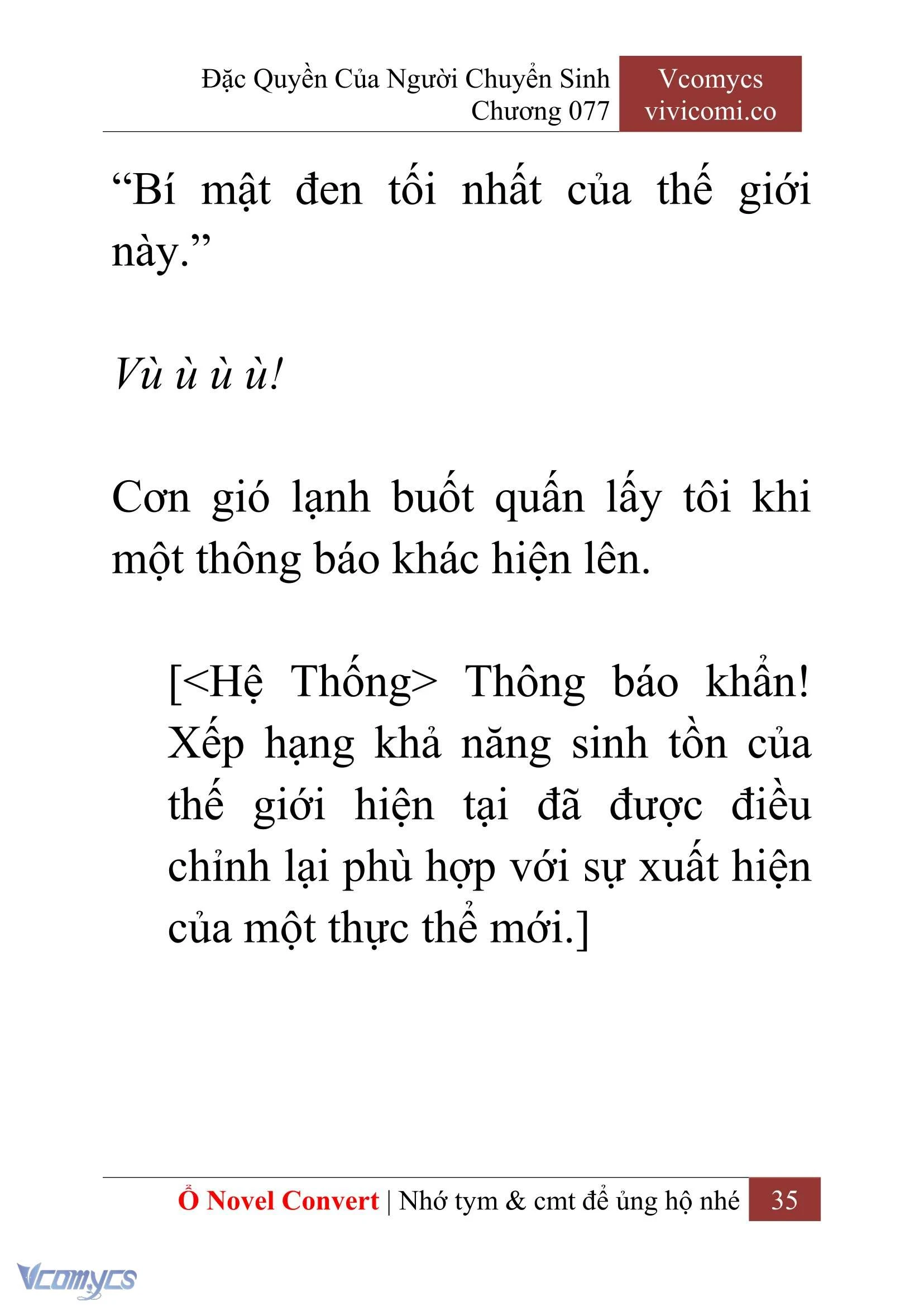 [Novel] Đặc Quyền Của Người Chuyển Sinh Chapter  77 - 37