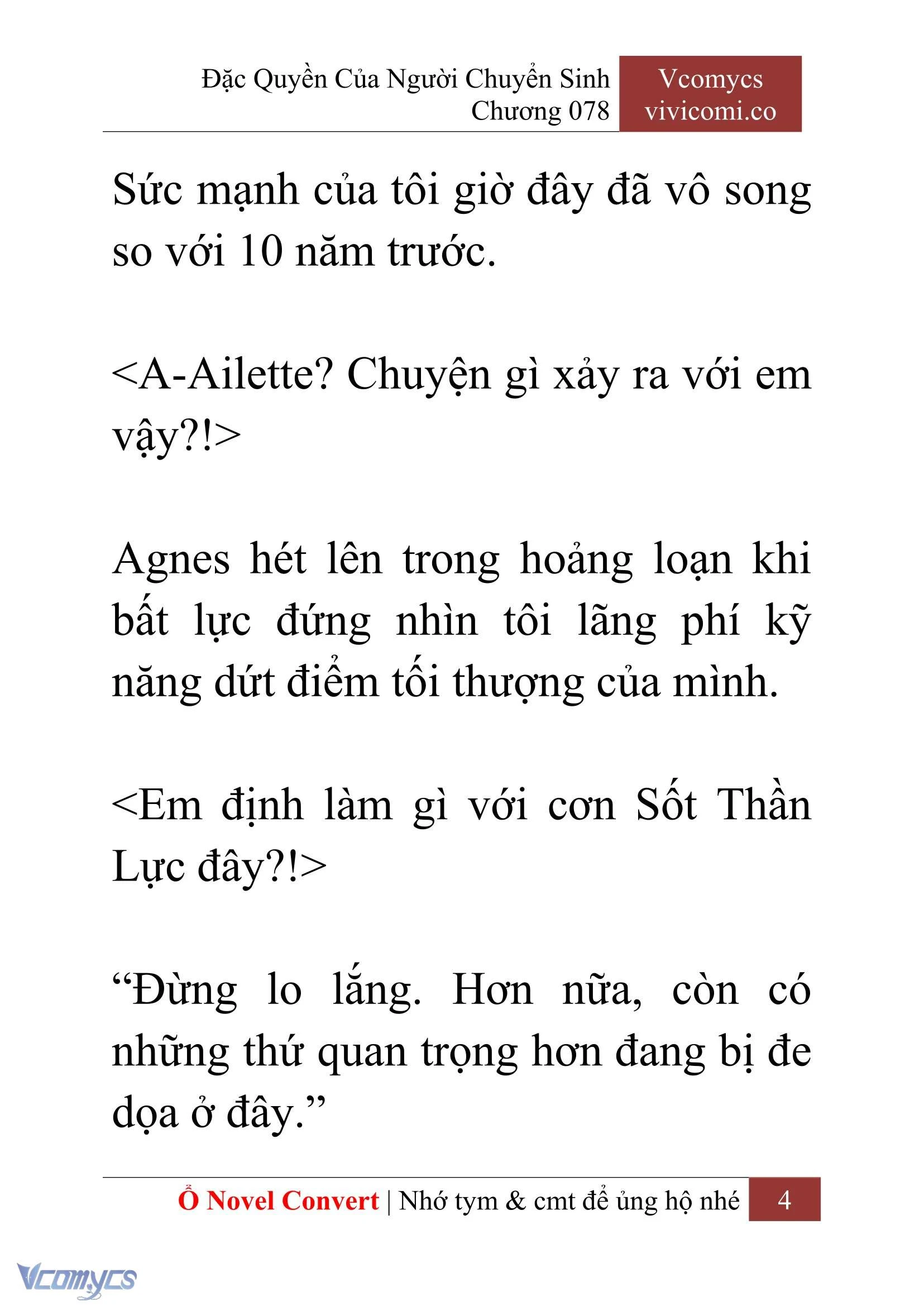 [Novel] Đặc Quyền Của Người Chuyển Sinh Chapter  78 - 6