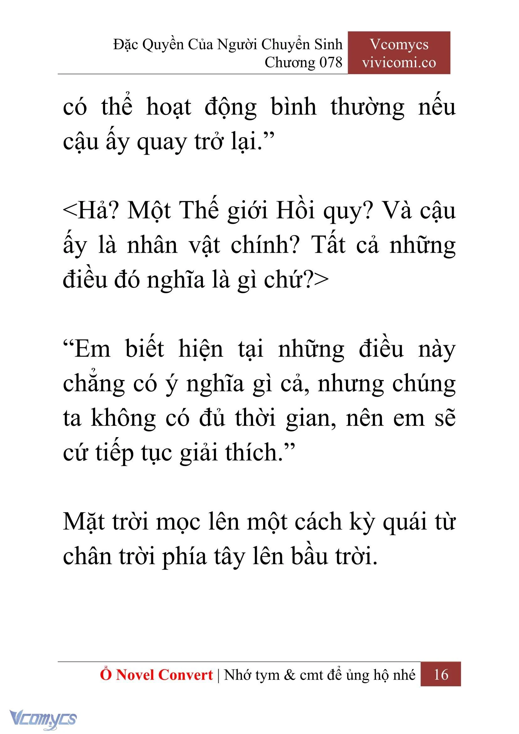 [Novel] Đặc Quyền Của Người Chuyển Sinh Chapter  78 - 18