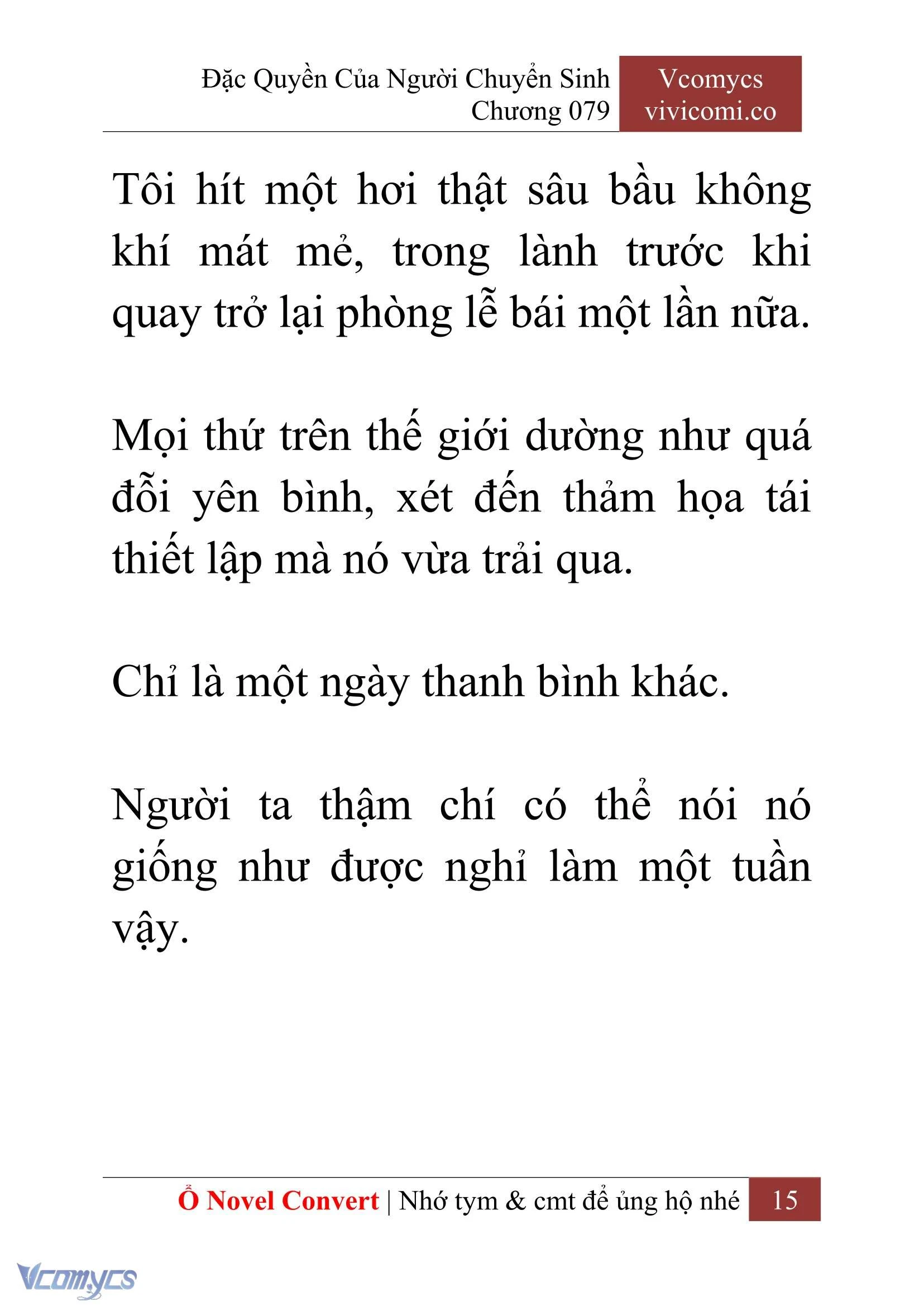 [Novel] Đặc Quyền Của Người Chuyển Sinh Chapter  79 - 17