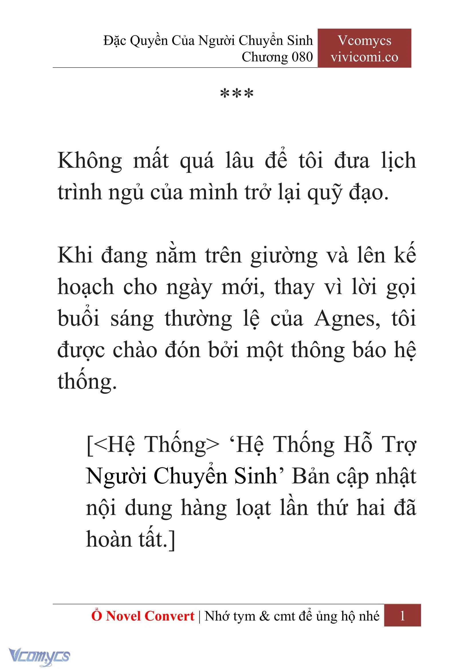[Novel] Đặc Quyền Của Người Chuyển Sinh Chapter  80 - 3