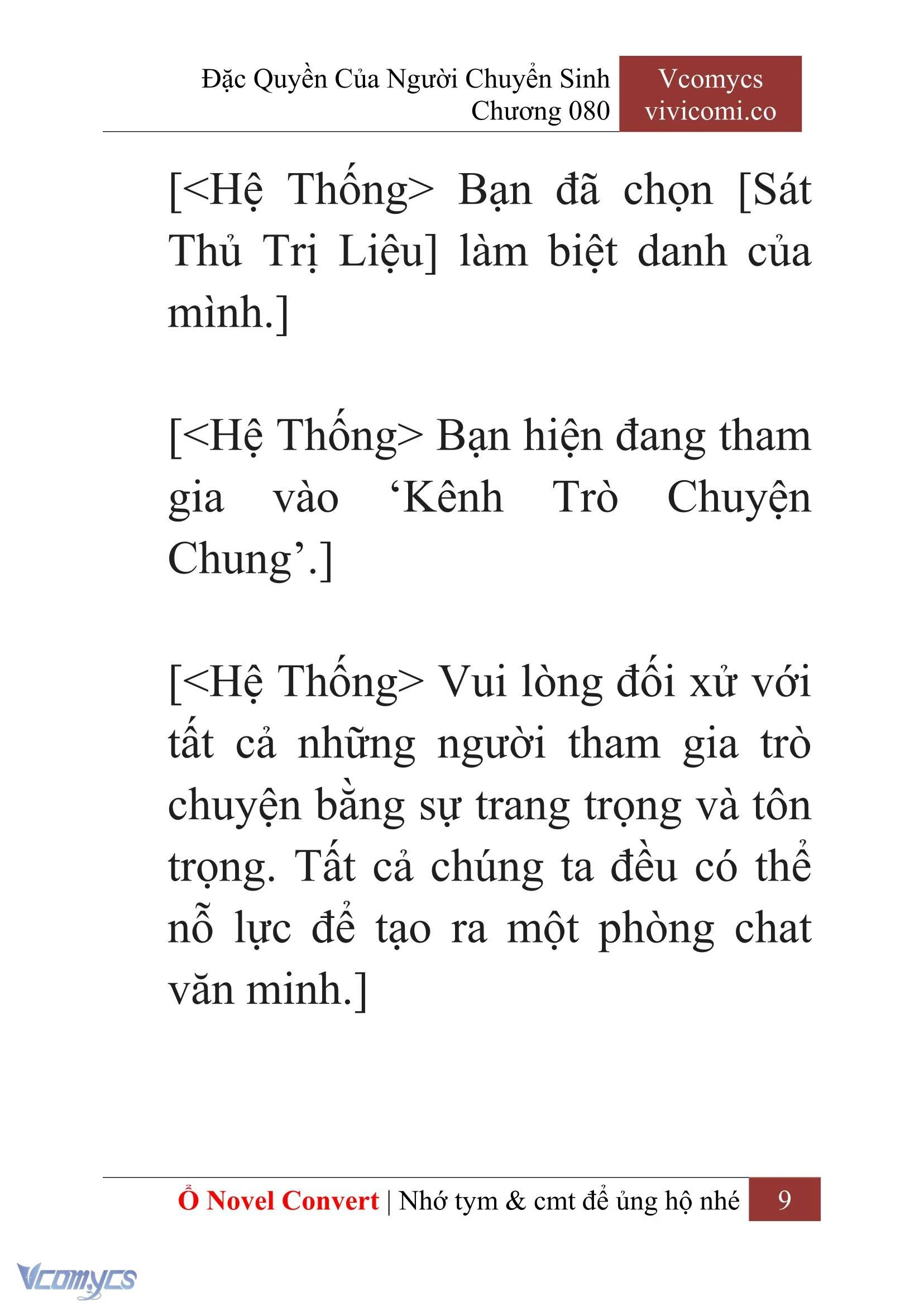 [Novel] Đặc Quyền Của Người Chuyển Sinh Chapter  80 - 11