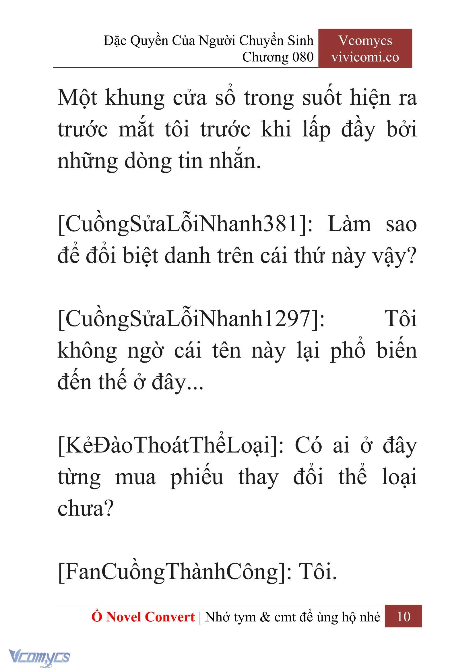 [Novel] Đặc Quyền Của Người Chuyển Sinh Chapter  80 - 12