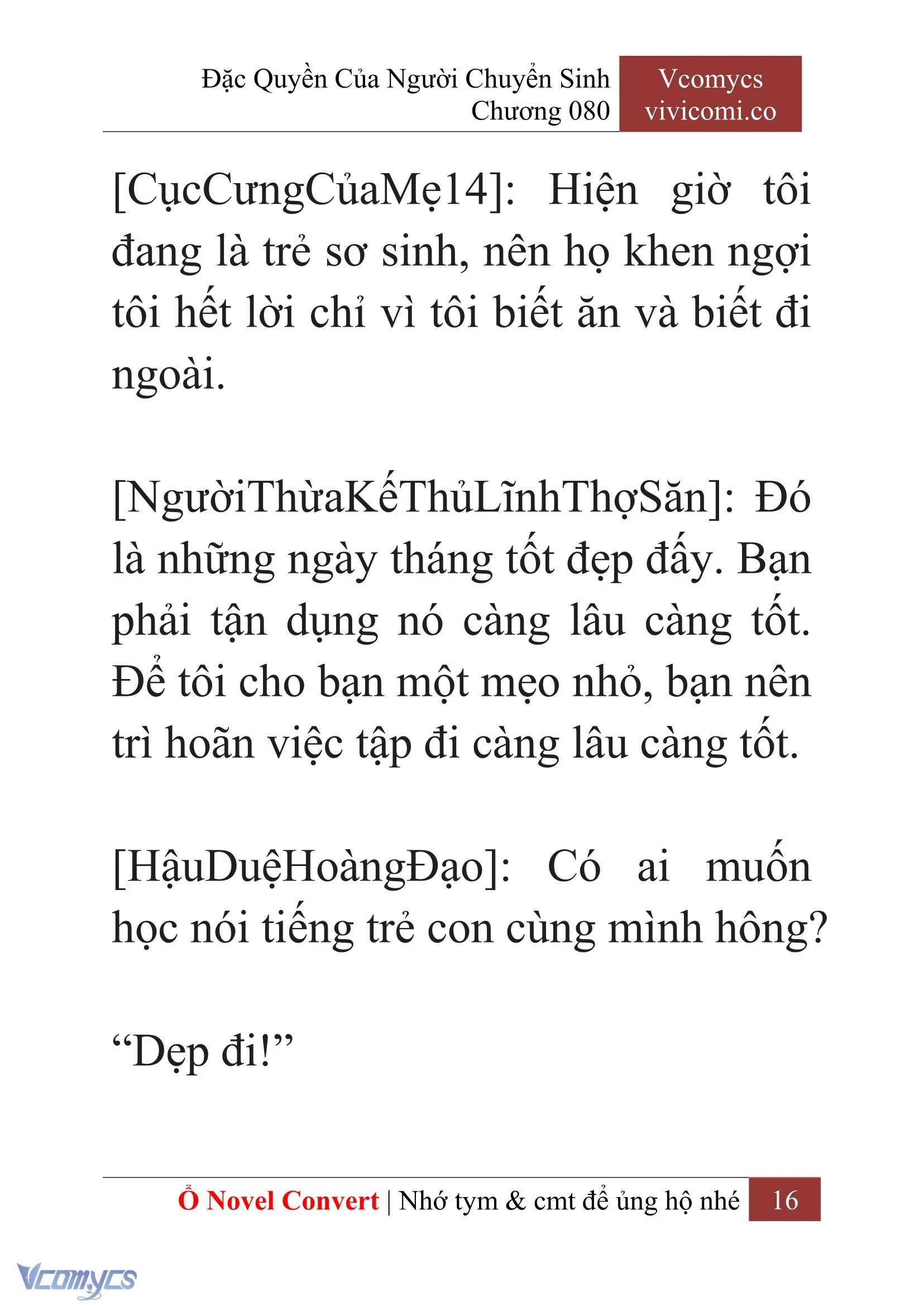 [Novel] Đặc Quyền Của Người Chuyển Sinh Chapter  80 - 18
