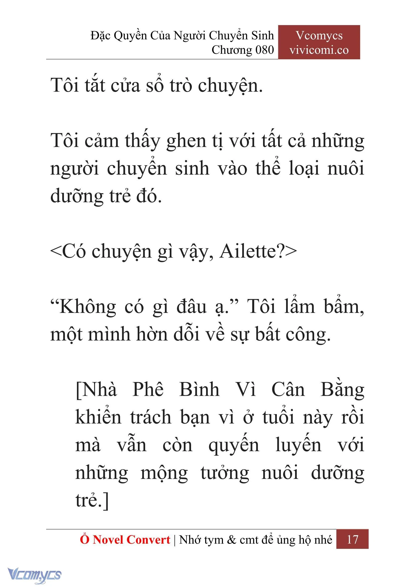 [Novel] Đặc Quyền Của Người Chuyển Sinh Chapter  80 - 19