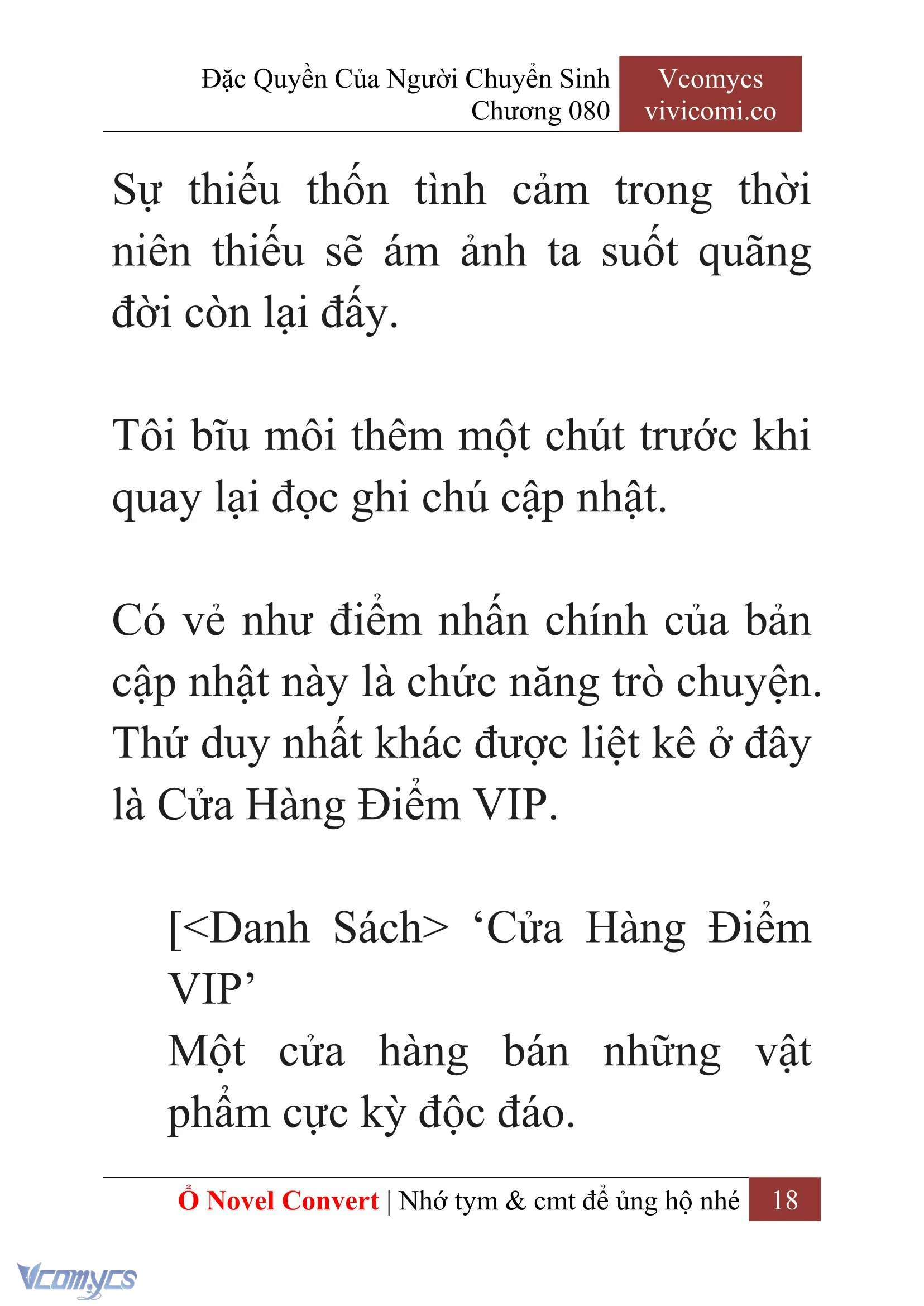 [Novel] Đặc Quyền Của Người Chuyển Sinh Chapter  80 - 20