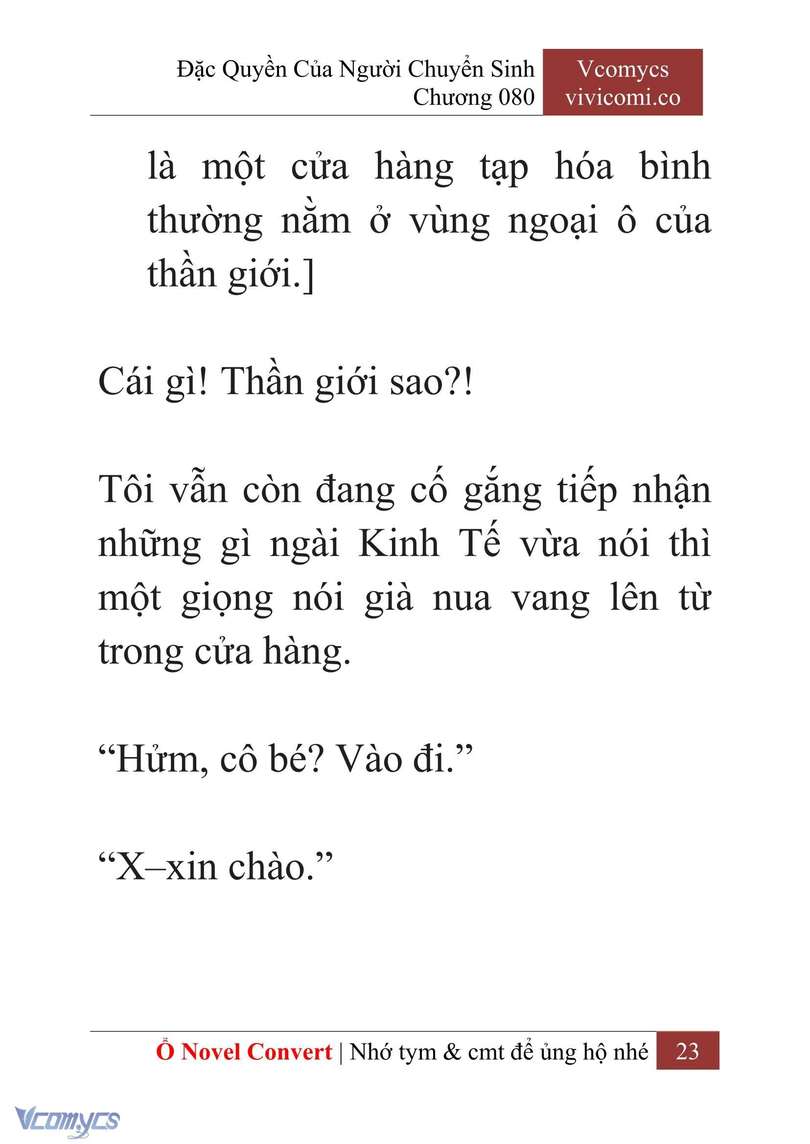 [Novel] Đặc Quyền Của Người Chuyển Sinh Chapter  80 - 25