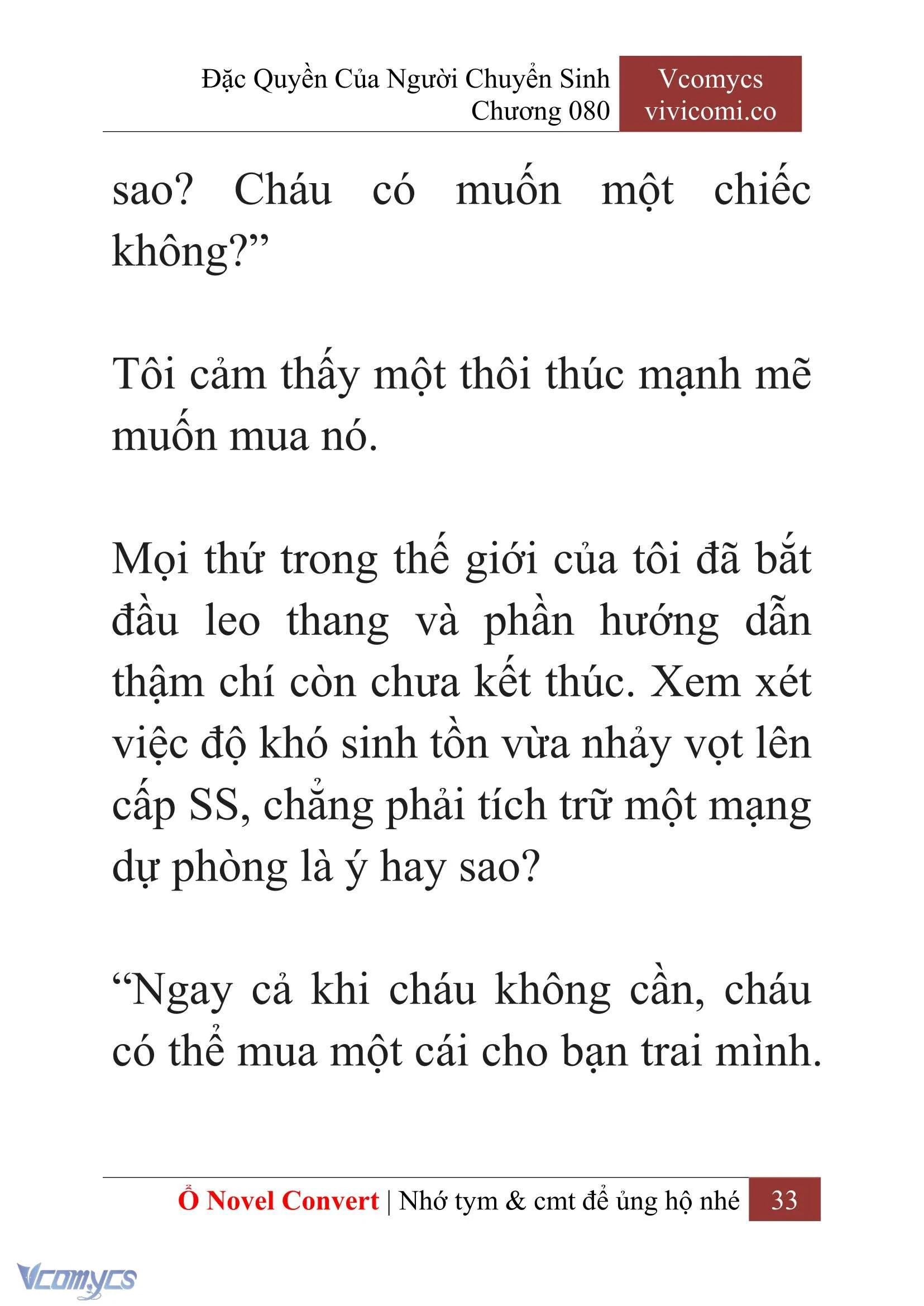 [Novel] Đặc Quyền Của Người Chuyển Sinh Chapter  80 - 35