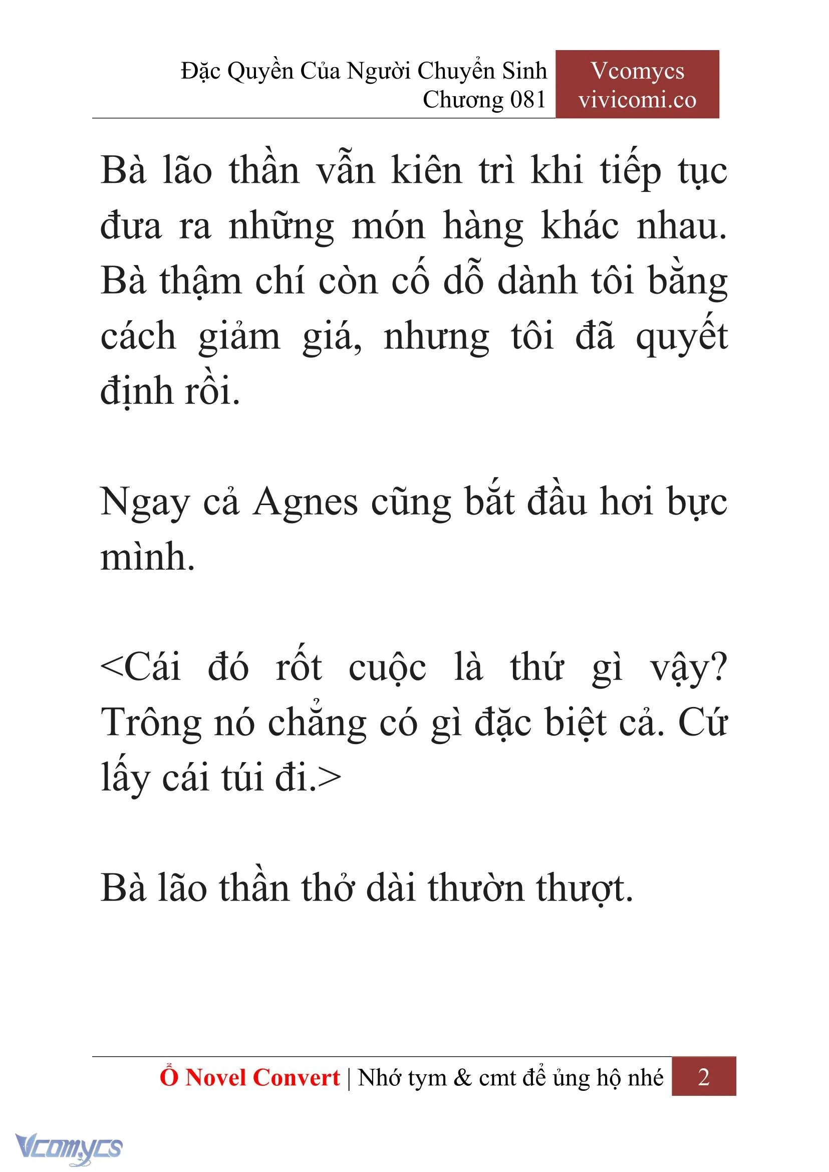 [Novel] Đặc Quyền Của Người Chuyển Sinh Chapter  81 - 4