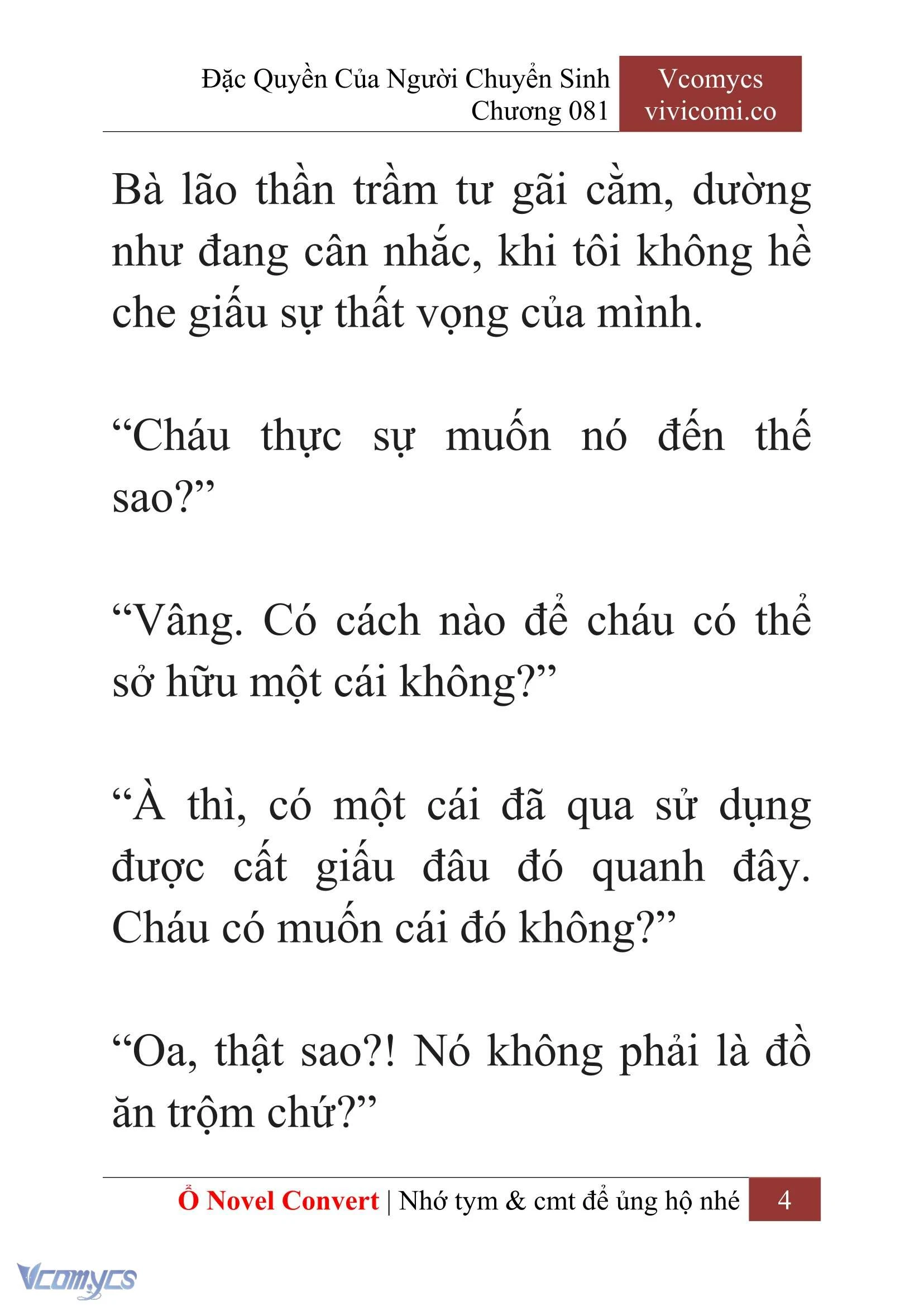 [Novel] Đặc Quyền Của Người Chuyển Sinh Chapter  81 - 6