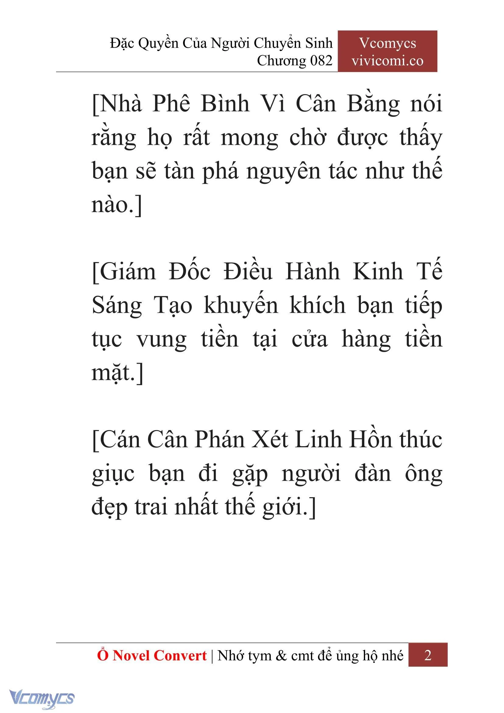 [Novel] Đặc Quyền Của Người Chuyển Sinh Chapter  82 - 4