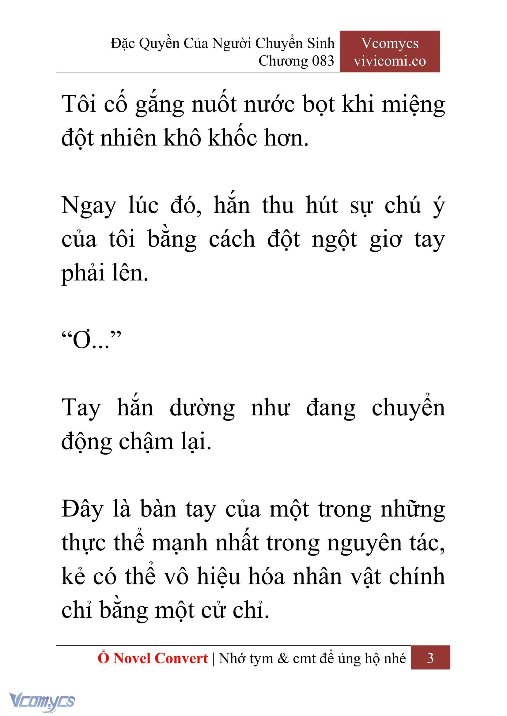 [Novel] Đặc Quyền Của Người Chuyển Sinh Chapter  83 - 5