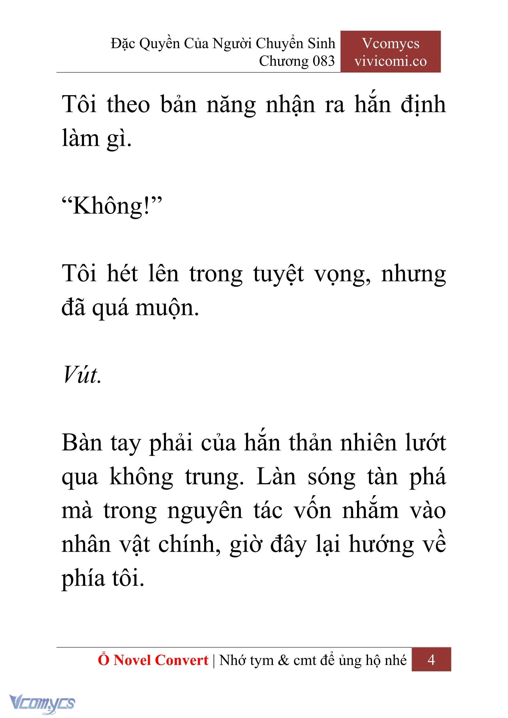[Novel] Đặc Quyền Của Người Chuyển Sinh Chapter  83 - 6