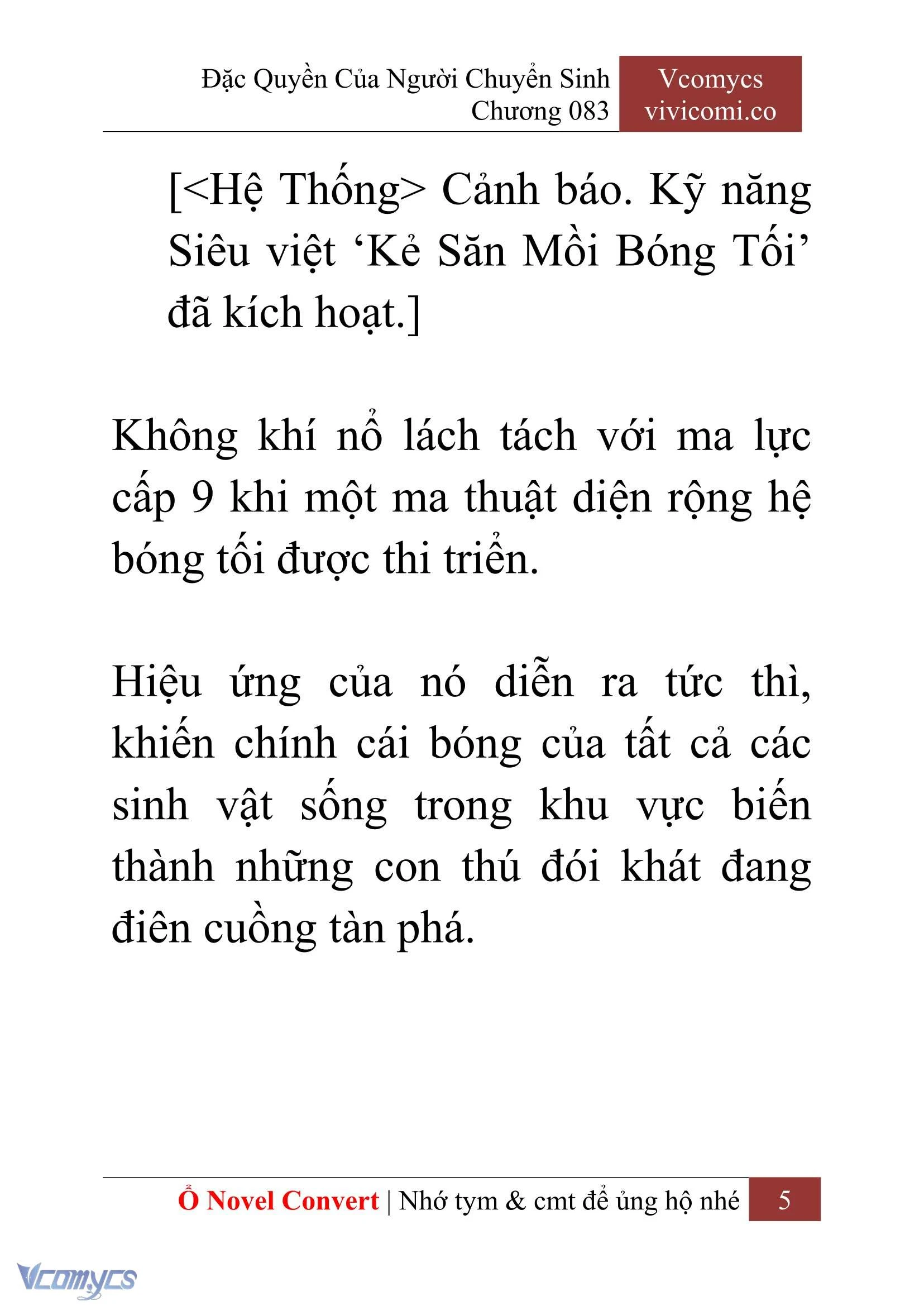 [Novel] Đặc Quyền Của Người Chuyển Sinh Chapter  83 - 7