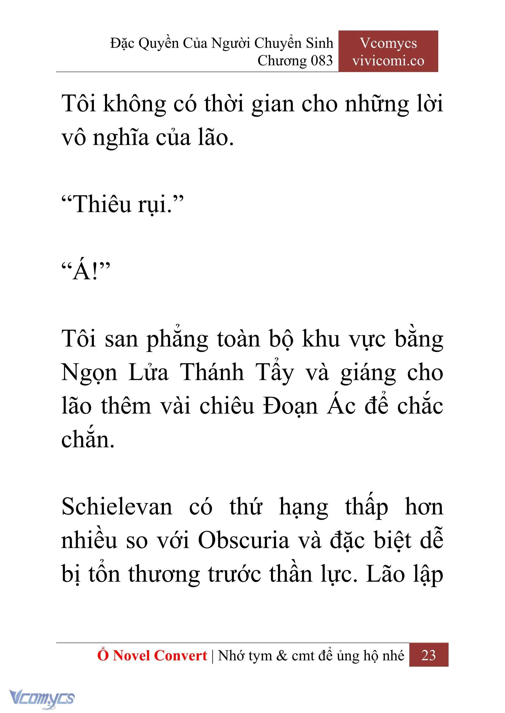 [Novel] Đặc Quyền Của Người Chuyển Sinh Chapter  83 - 25