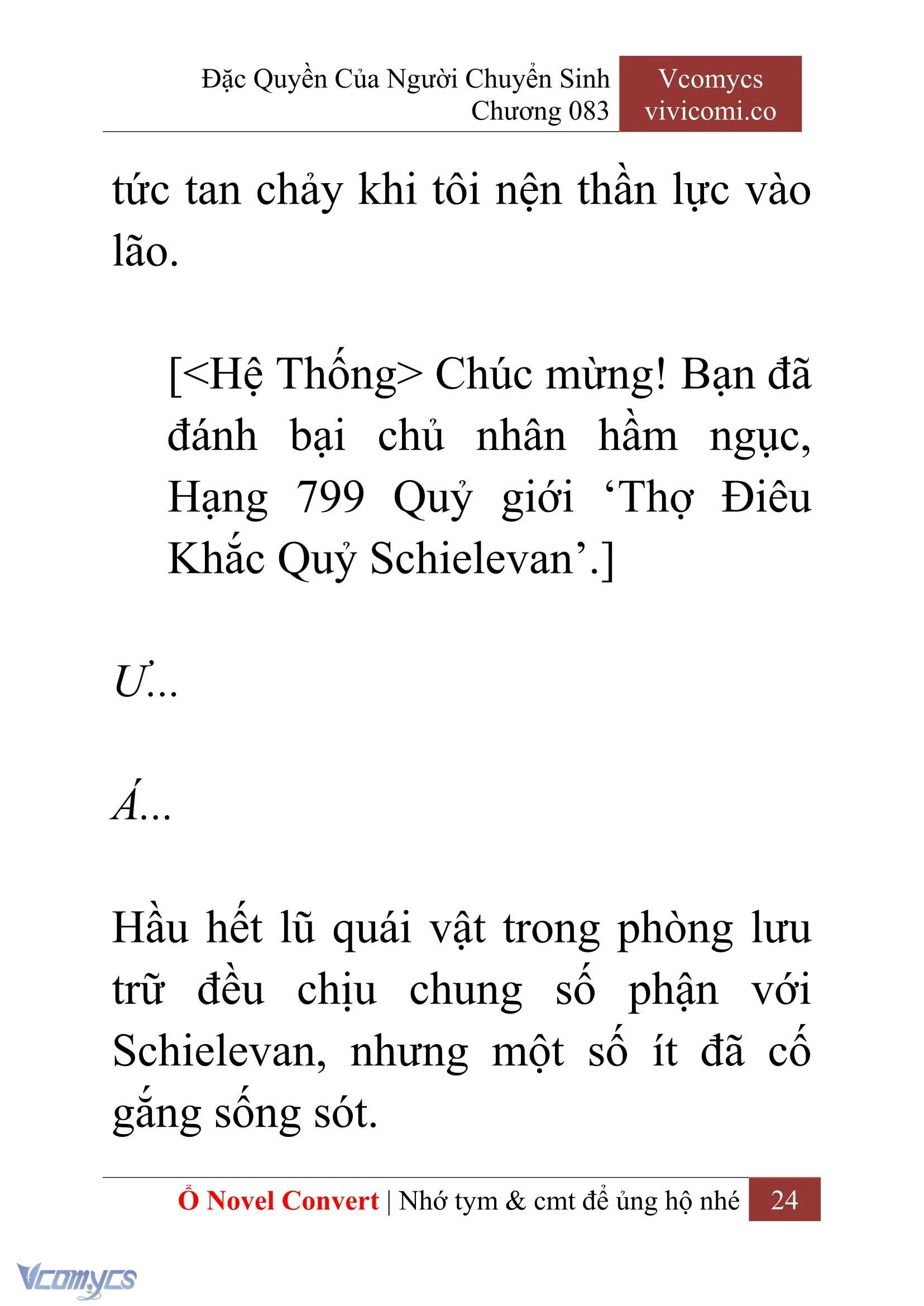 [Novel] Đặc Quyền Của Người Chuyển Sinh Chapter  83 - 26