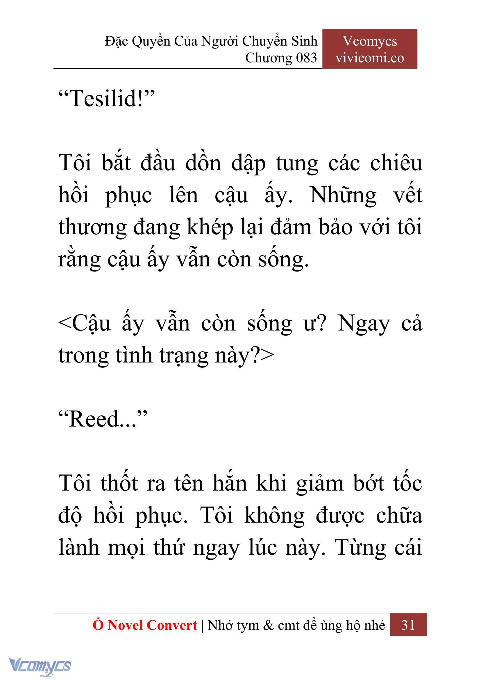 [Novel] Đặc Quyền Của Người Chuyển Sinh Chapter  83 - 33