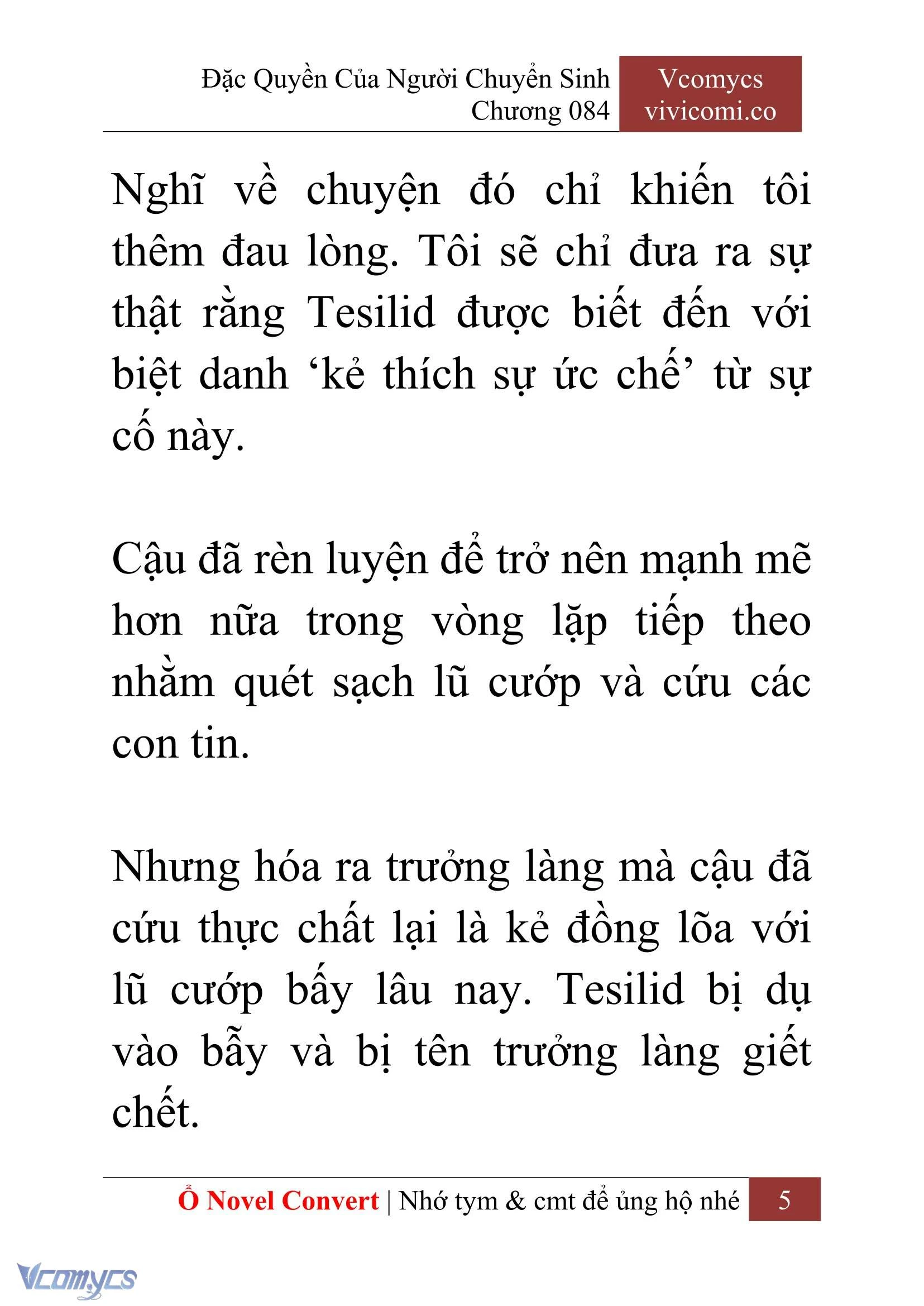 [Novel] Đặc Quyền Của Người Chuyển Sinh Chapter  84 - 7